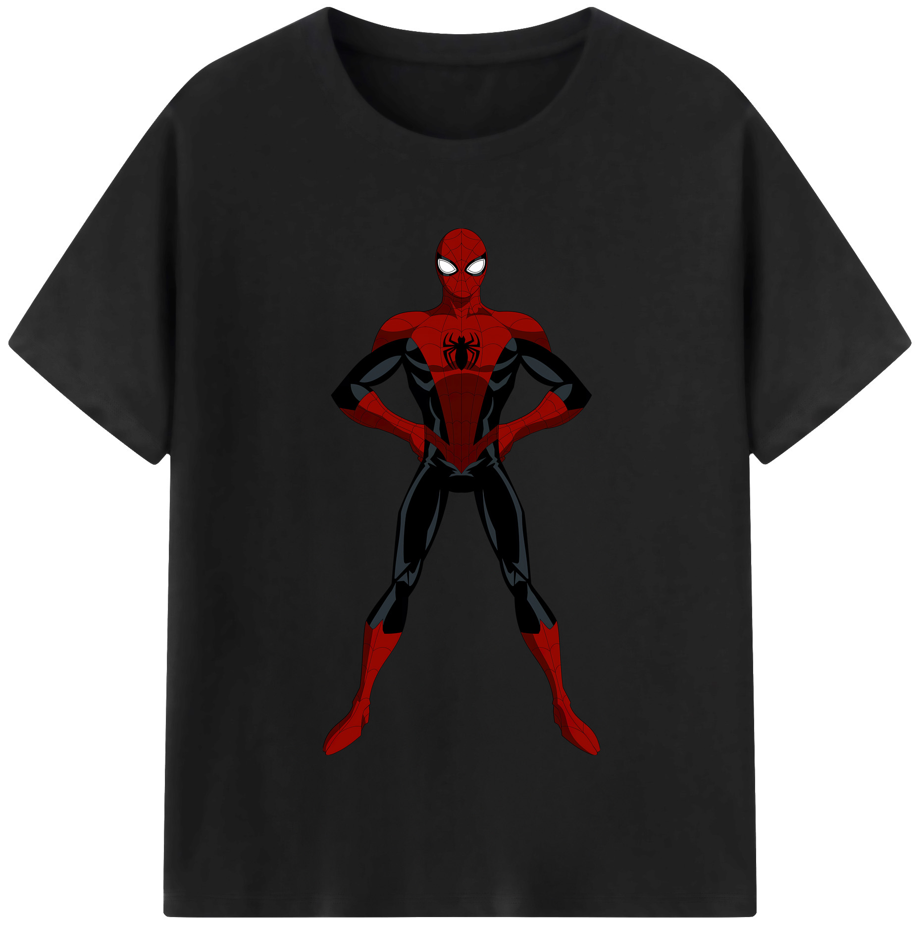 Spider Man スパイダーマン レディースカジュアルプリントTシャツ（綿100％）