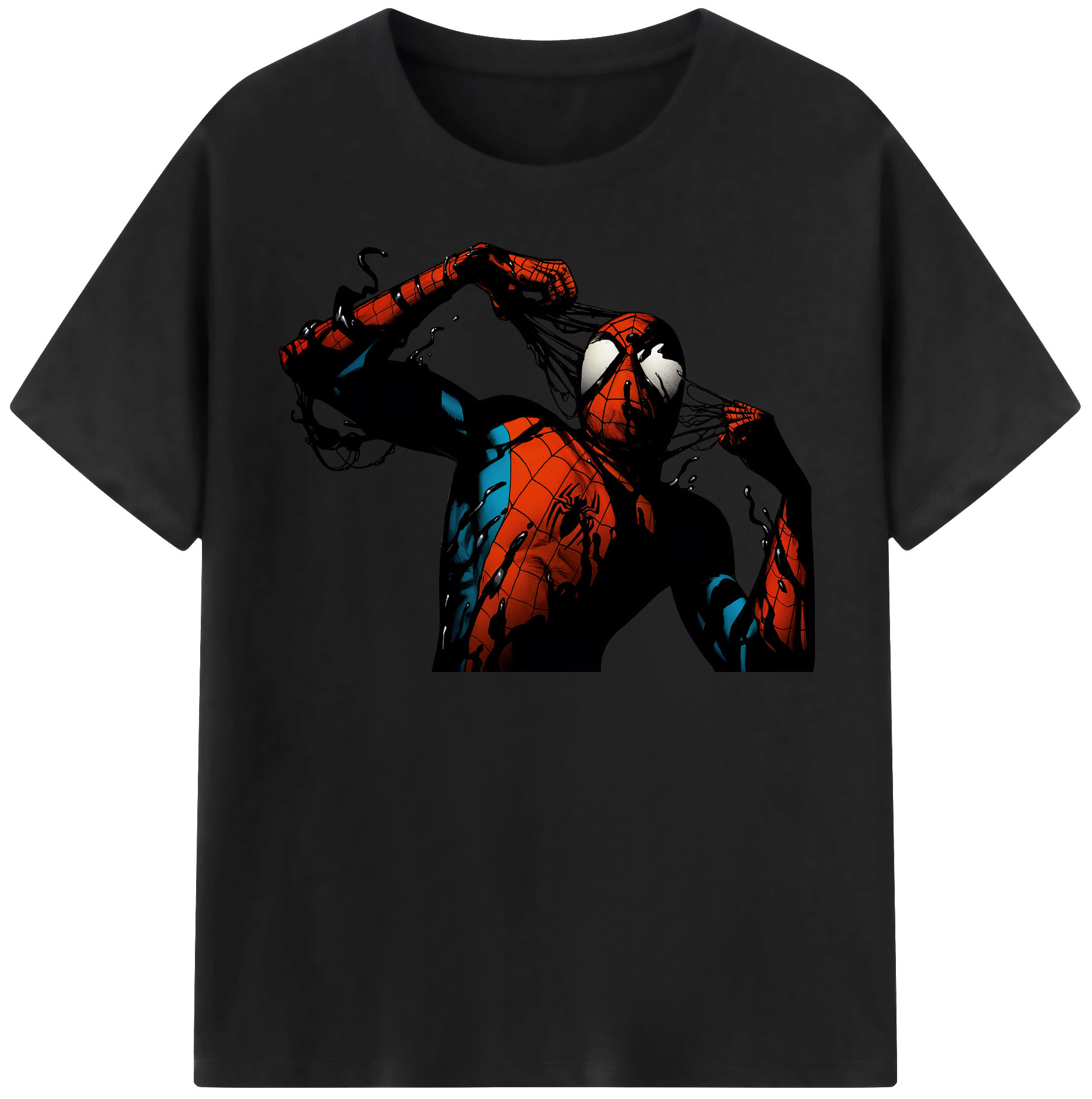 Spider Man スパイダーマン レディースカジュアルプリントTシャツ（綿100％）