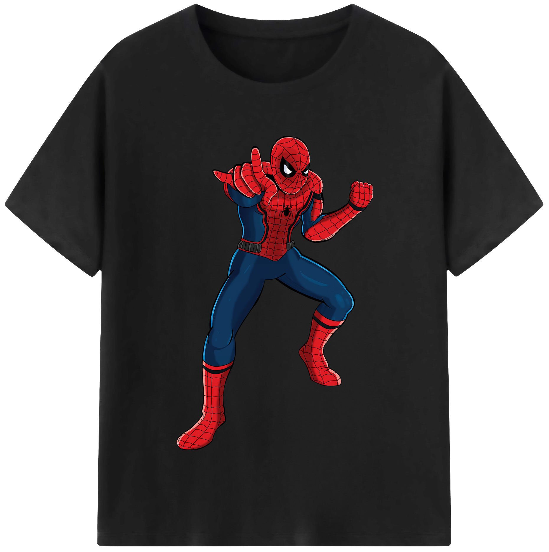 （画像用） Spider Man スパイダーマン レディースカジュアルプリントTシャツ（綿100％）