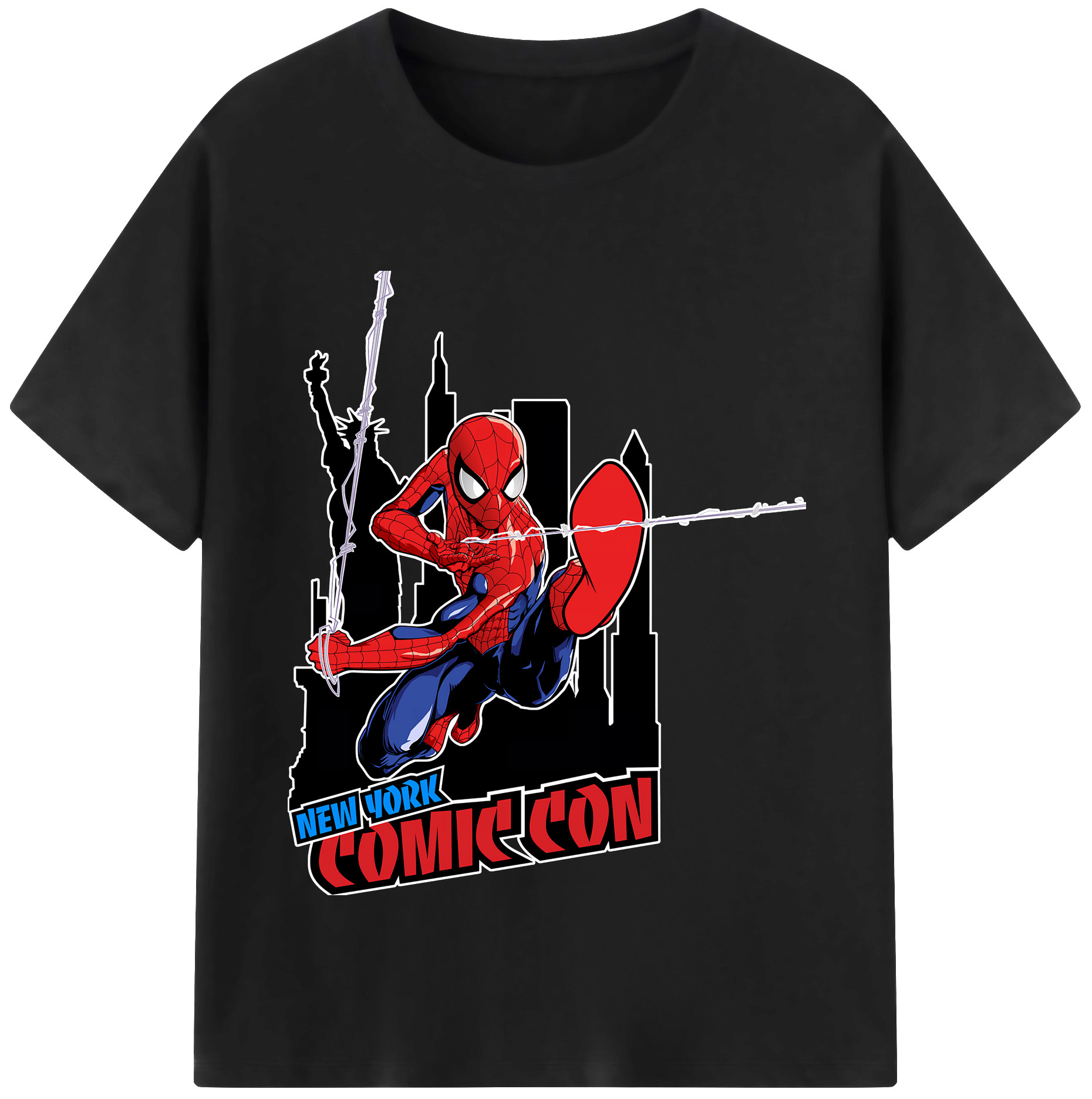 （画像用） Spider Man スパイダーマン レディースカジュアルプリントTシャツ（綿100％）