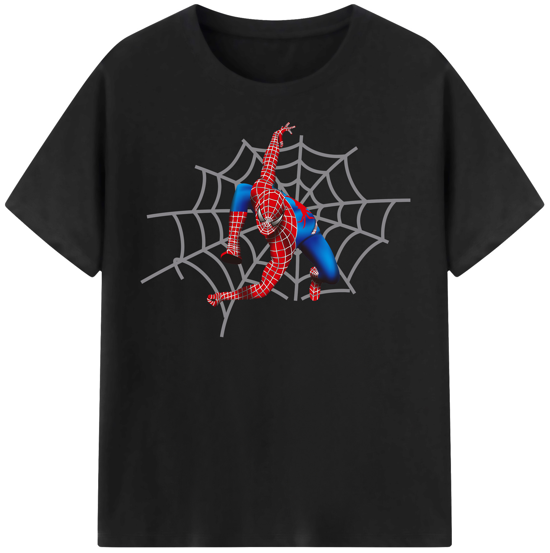 （画像用） Spider Man スパイダーマン レディースカジュアルプリントTシャツ（綿100％）