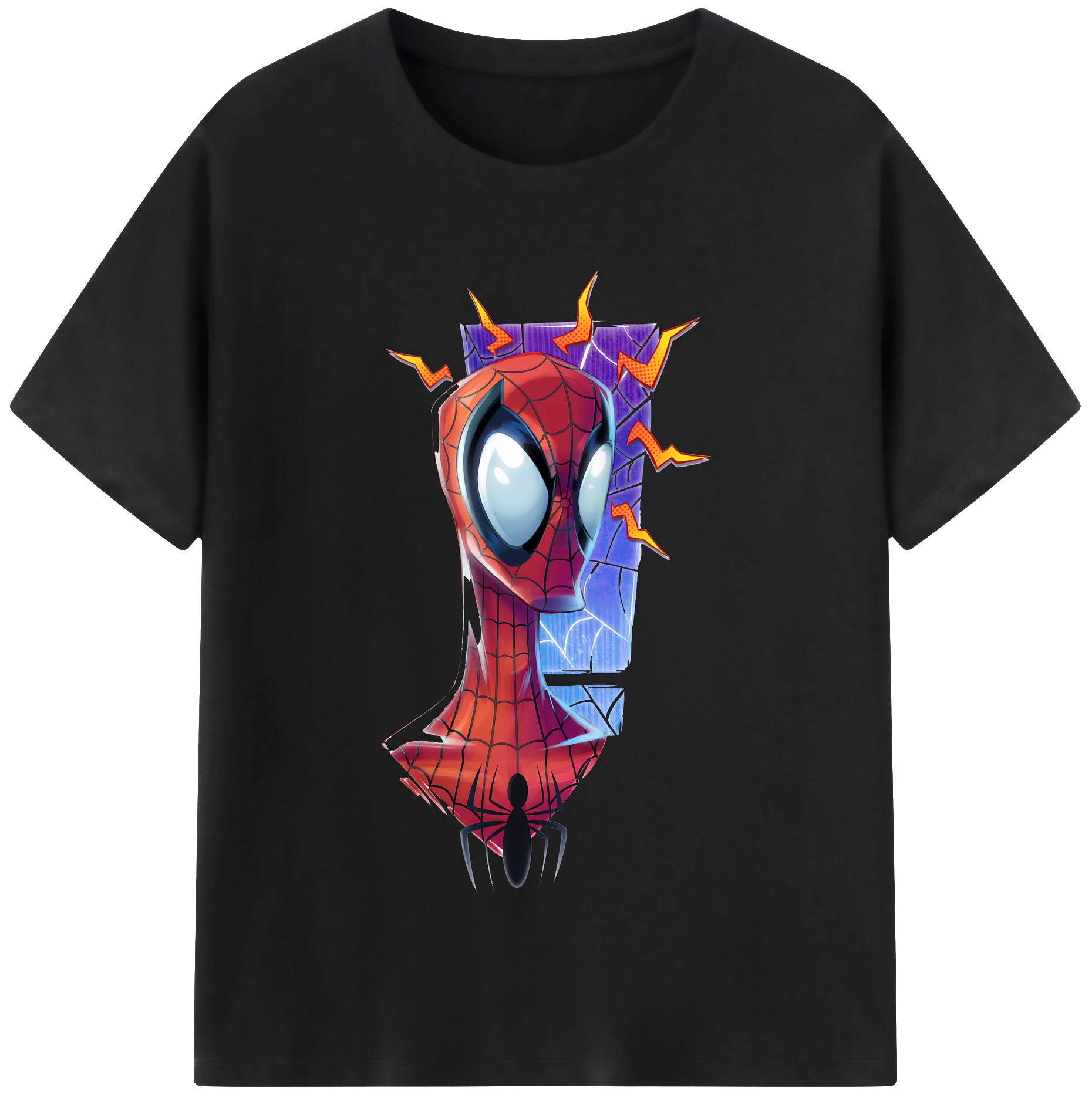 （画像用） Spider Man スパイダーマン レディースカジュアルプリントTシャツ（綿100％）