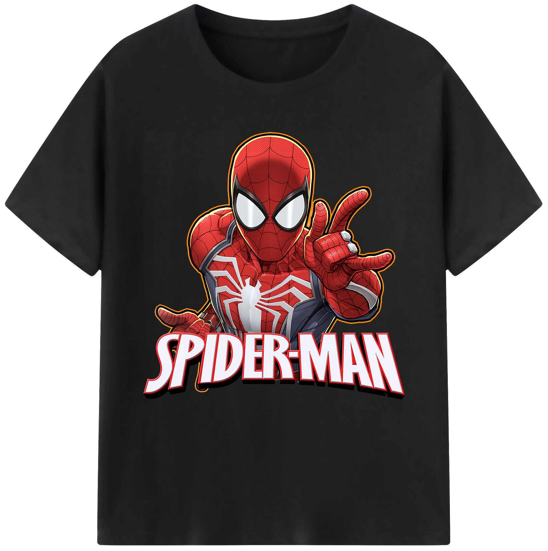（画像用） Spider Man スパイダーマン レディースカジュアルプリントTシャツ（綿100％）