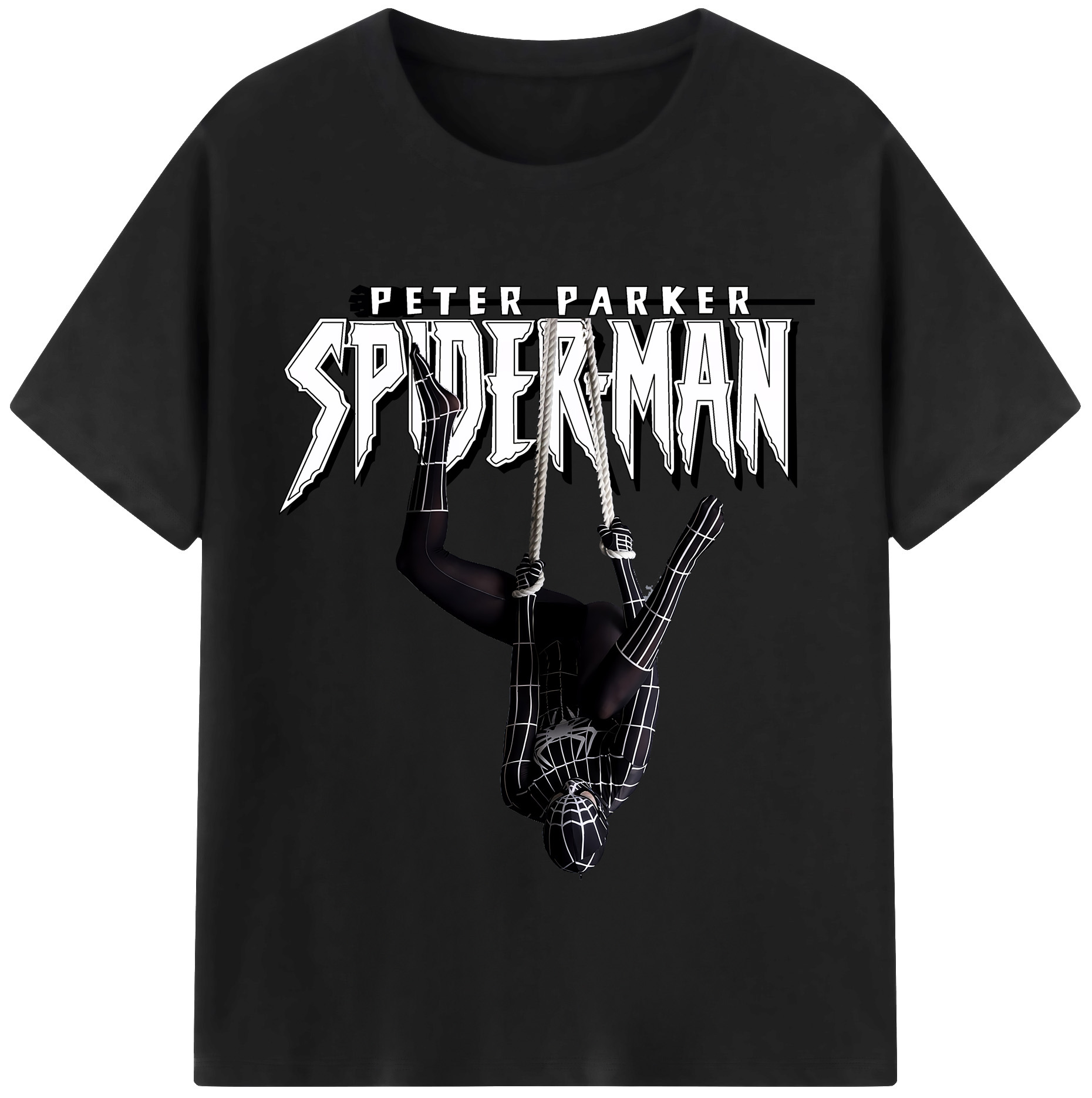 （画像用） Spider Man スパイダーマン レディースカジュアルプリントTシャツ（綿100％）