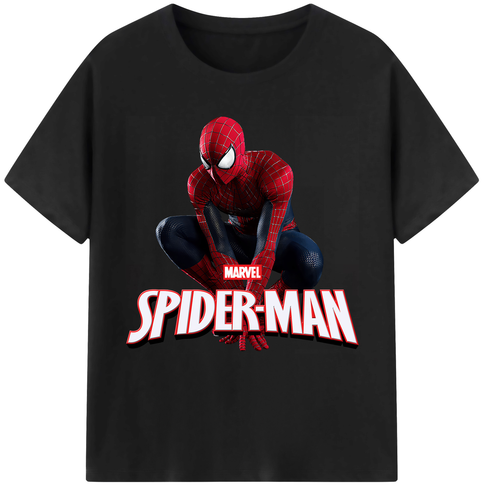 （画像用） Spider Man スパイダーマン レディースカジュアルプリントTシャツ（綿100％）