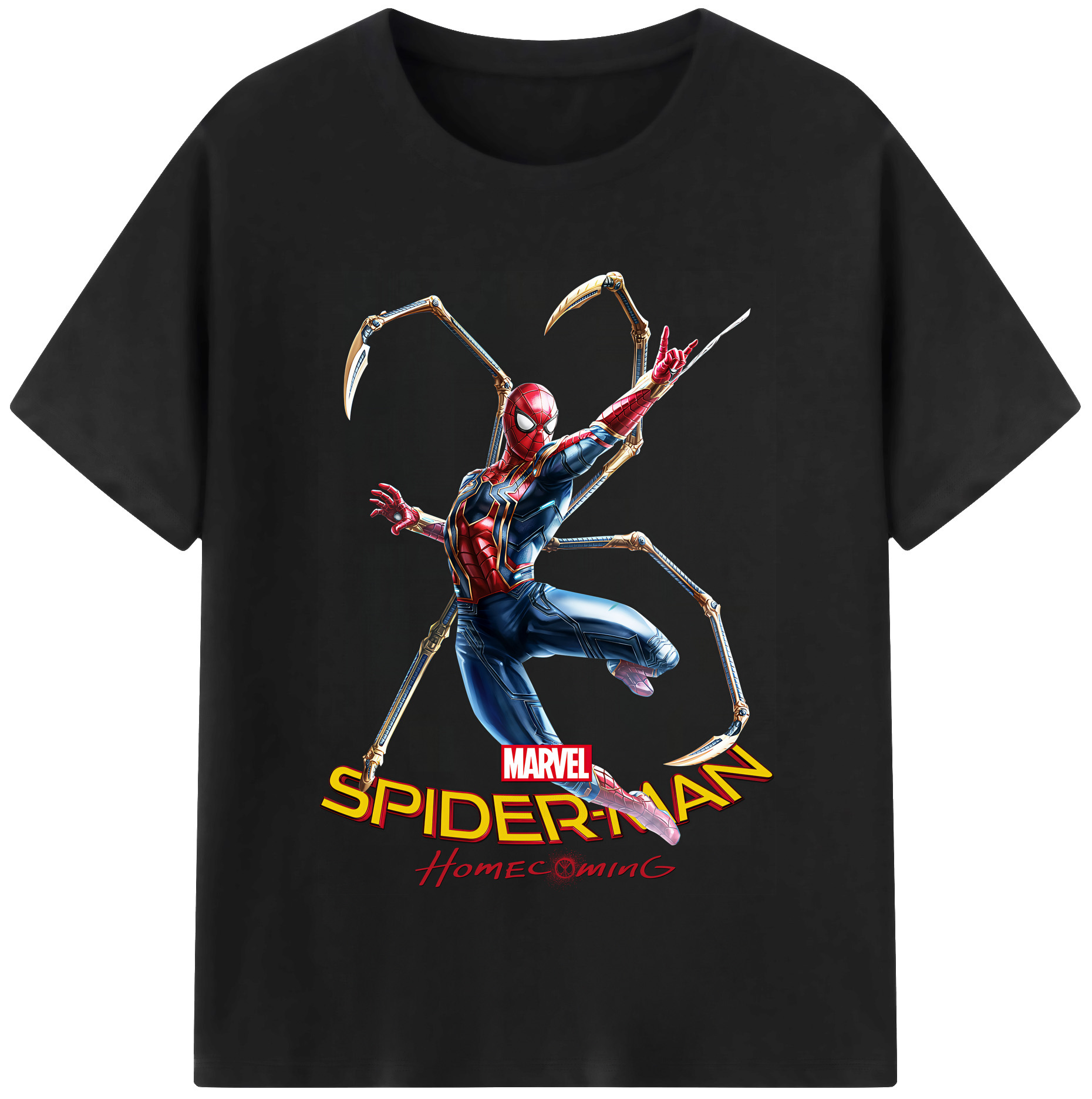 （画像用） Spider Man スパイダーマン レディースカジュアルプリントTシャツ（綿100％）