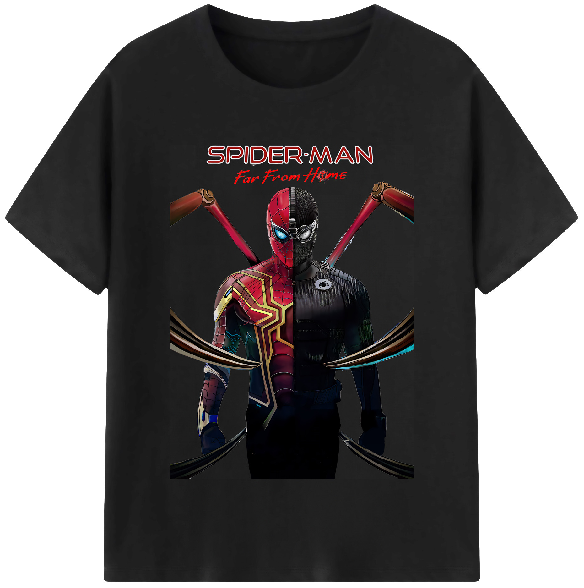 （画像用） Spider Man スパイダーマン レディースカジュアルプリントTシャツ（綿100％）