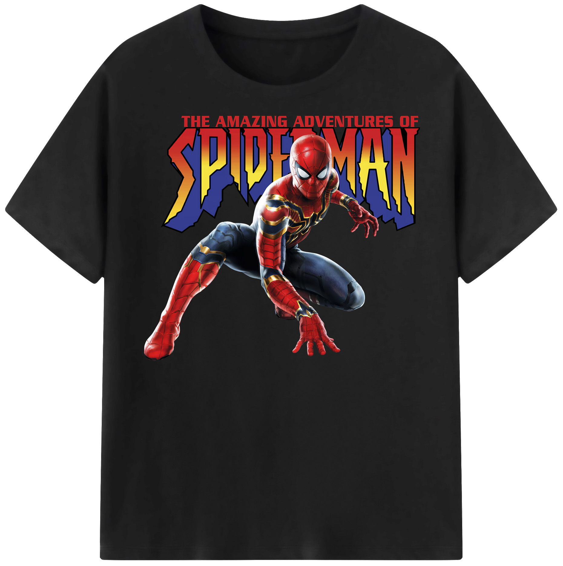 （画像用） Spider Man スパイダーマン レディースカジュアルプリントTシャツ（綿100％）