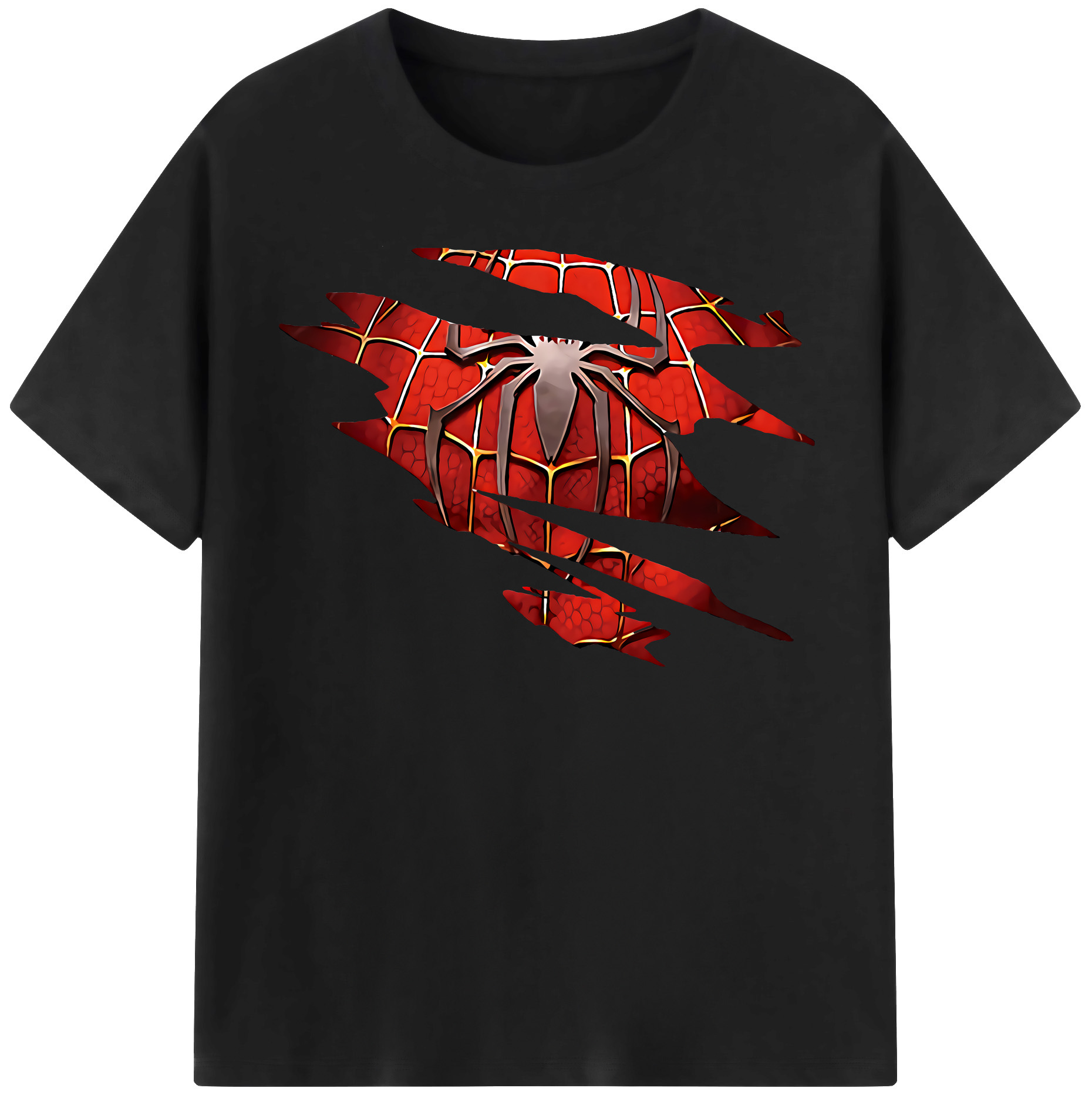（画像用） Spider Man スパイダーマン レディースカジュアルプリントTシャツ（綿100％）