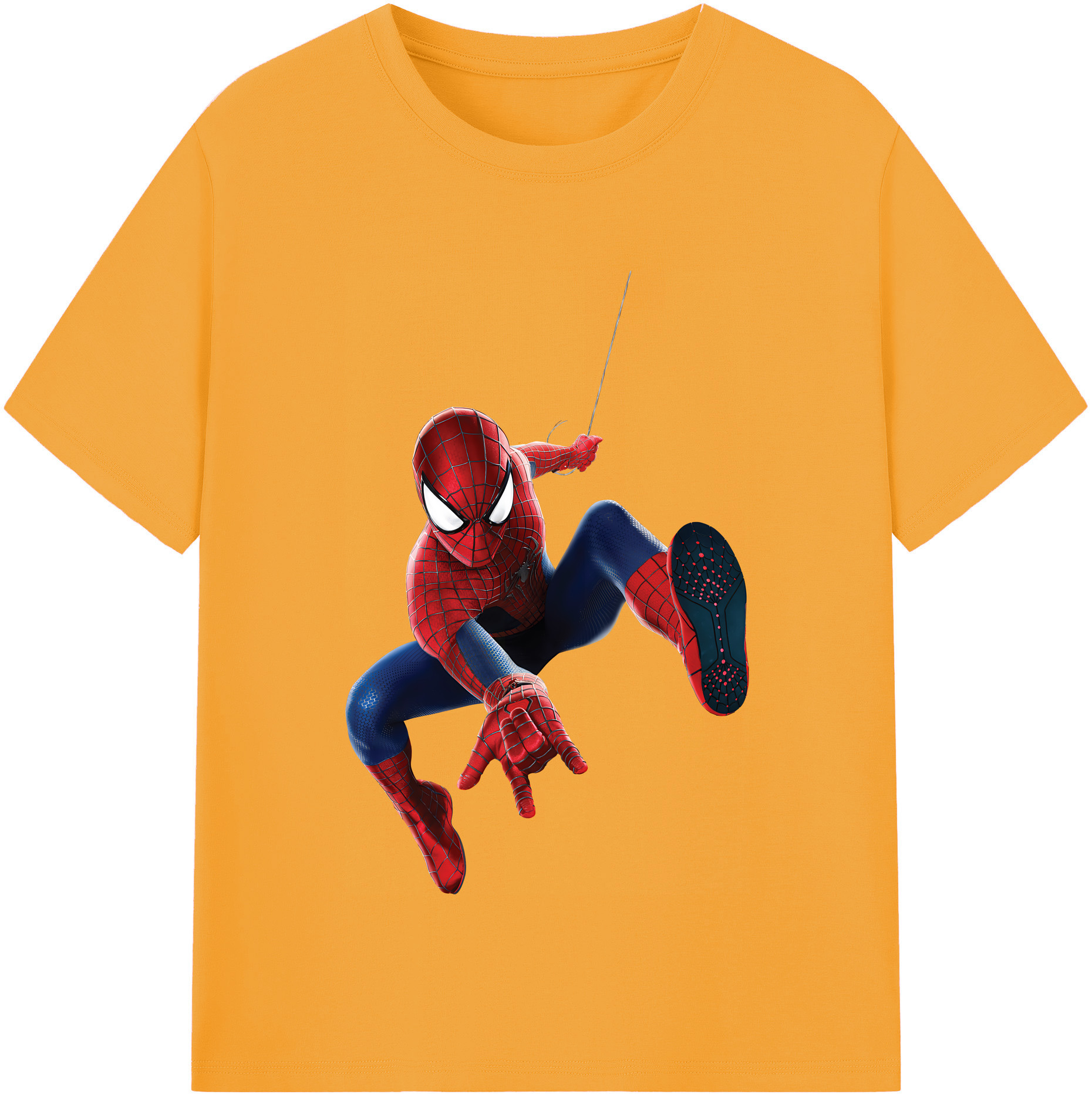 （画像用） Spider Man スパイダーマン レディースカジュアルプリントTシャツ（綿100％）