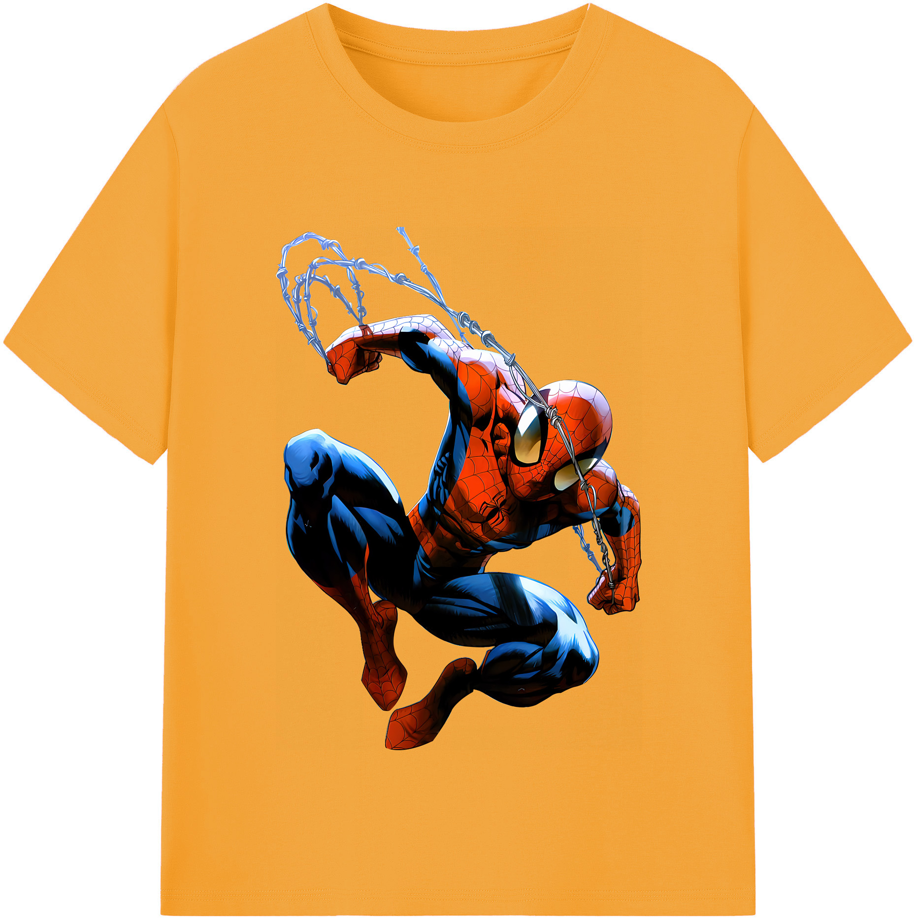 （画像用） Spider Man スパイダーマン レディースカジュアルプリントTシャツ（綿100％）