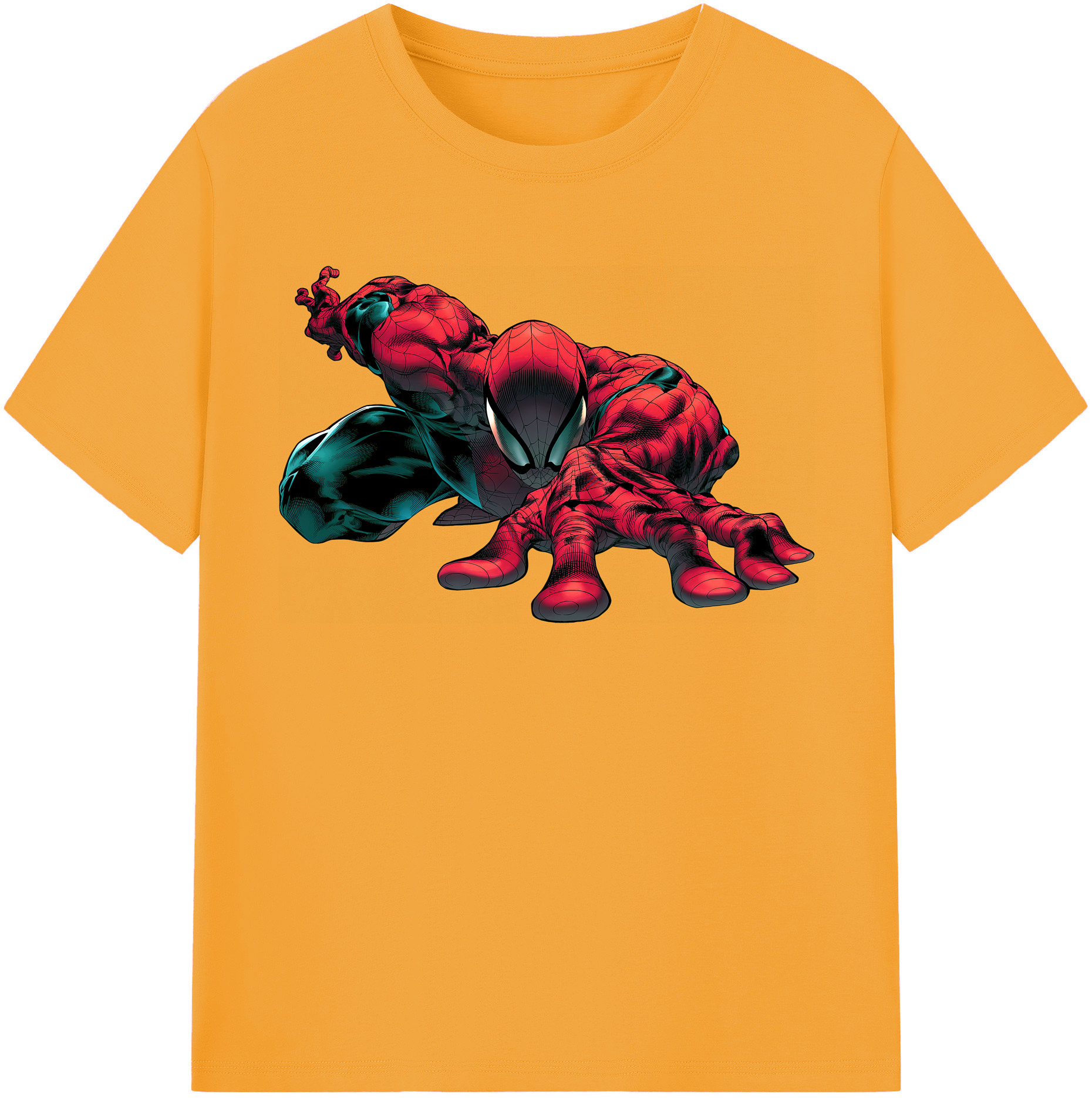 （画像用） Spider Man スパイダーマン レディースカジュアルプリントTシャツ（綿100％）