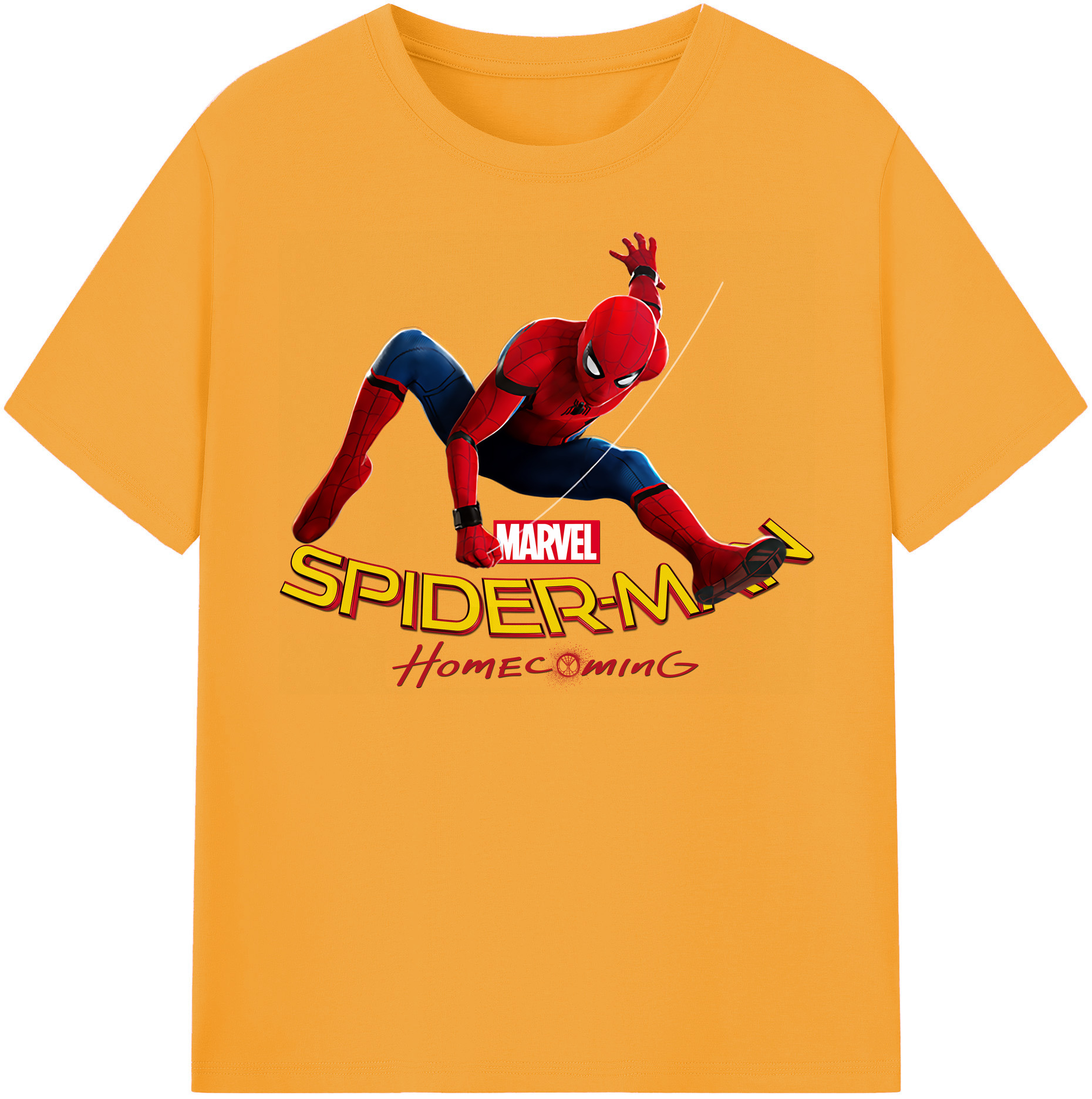 Spider Man スパイダーマン レディースカジュアルプリントTシャツ（綿100％）
