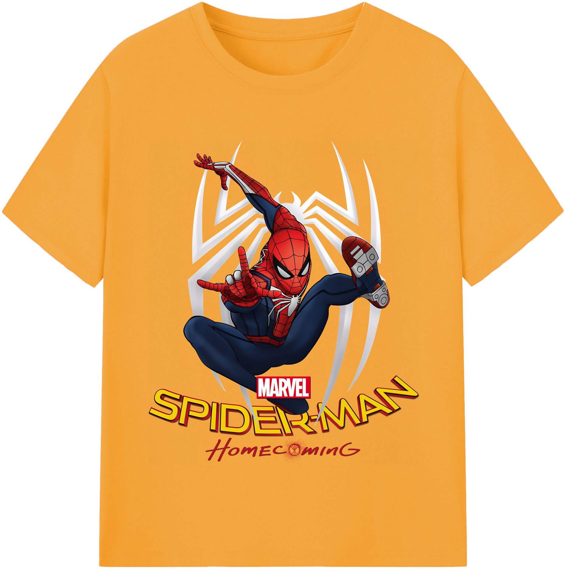 （画像用） Spider Man スパイダーマン レディースカジュアルプリントTシャツ（綿100％）