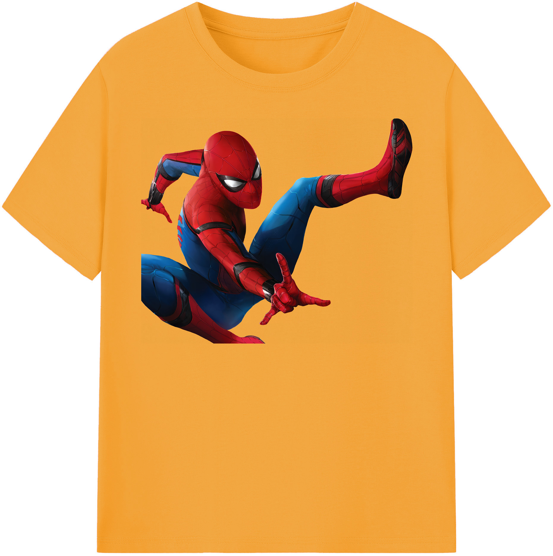 （画像用） Spider Man スパイダーマン レディースカジュアルプリントTシャツ（綿100％）