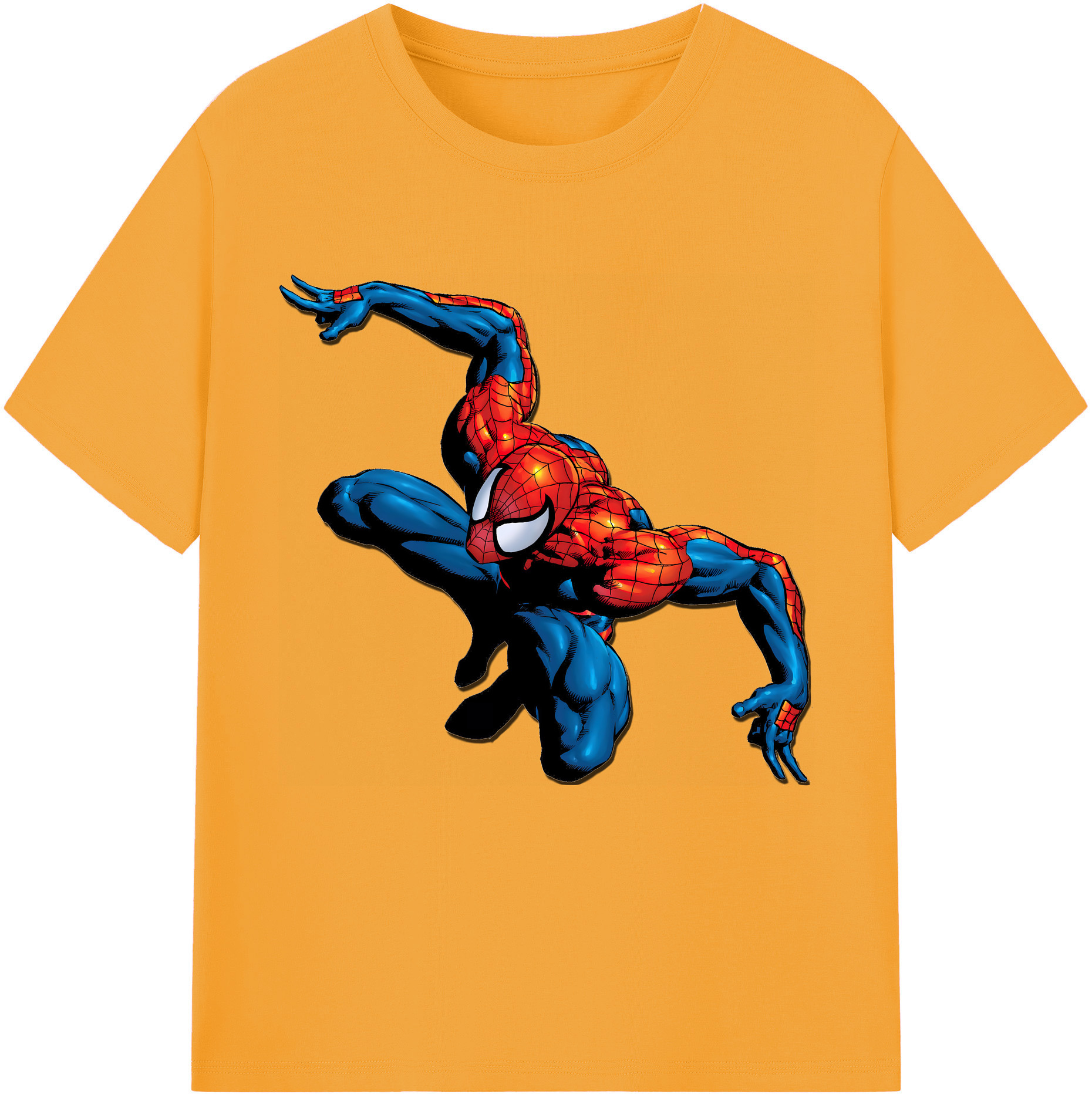 （画像用） Spider Man スパイダーマン レディースカジュアルプリントTシャツ（綿100％）