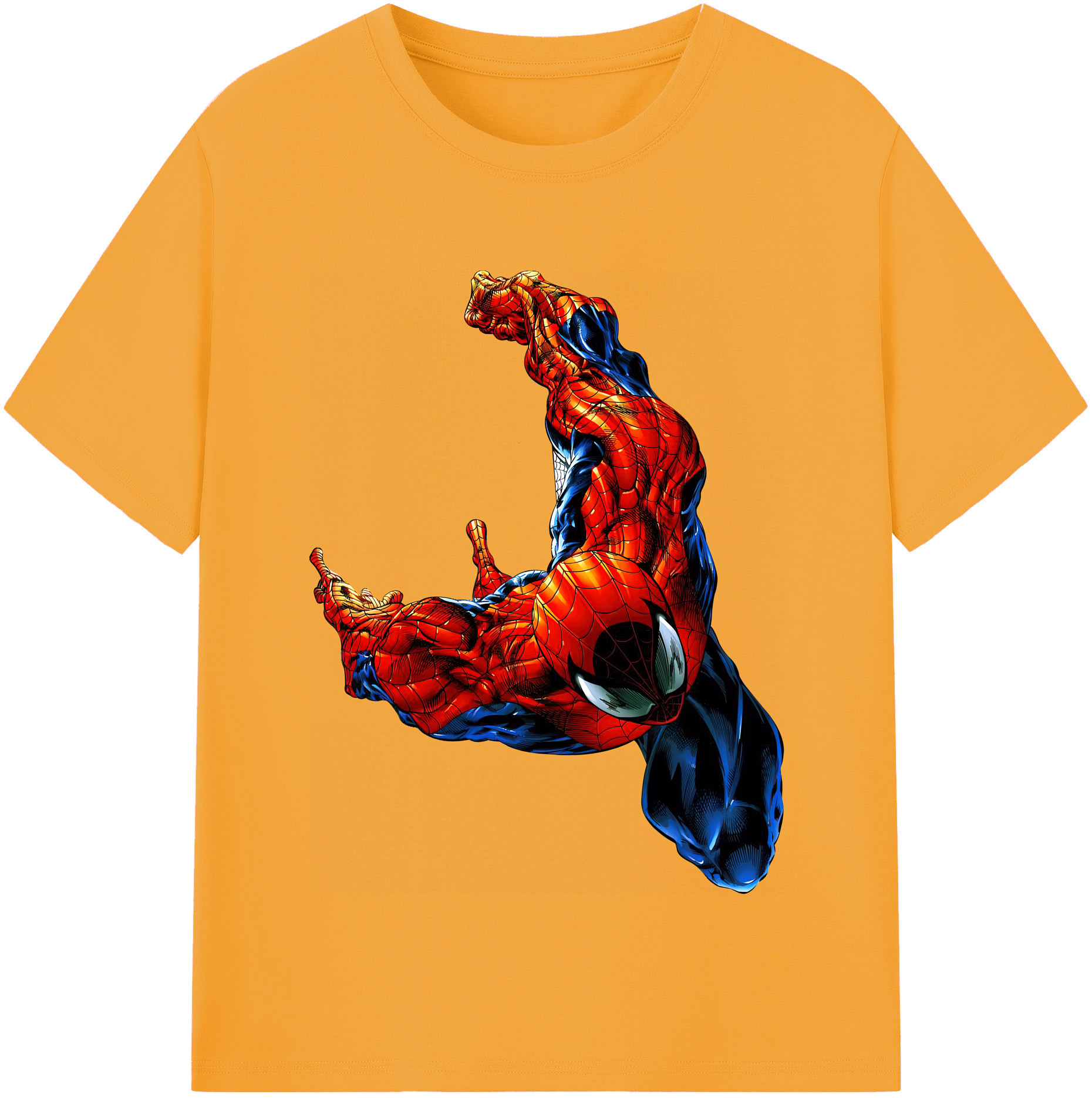（画像用） Spider Man スパイダーマン レディースカジュアルプリントTシャツ（綿100％）