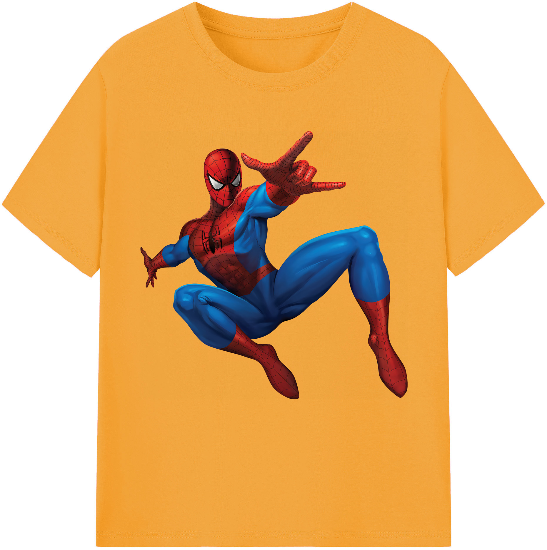 （画像用） Spider Man スパイダーマン レディースカジュアルプリントTシャツ（綿100％）