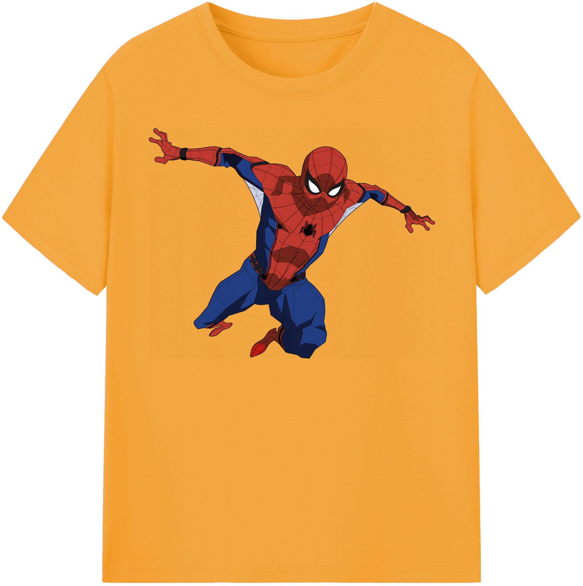 （画像用） Spider Man スパイダーマン レディースカジュアルプリントTシャツ（綿100％）