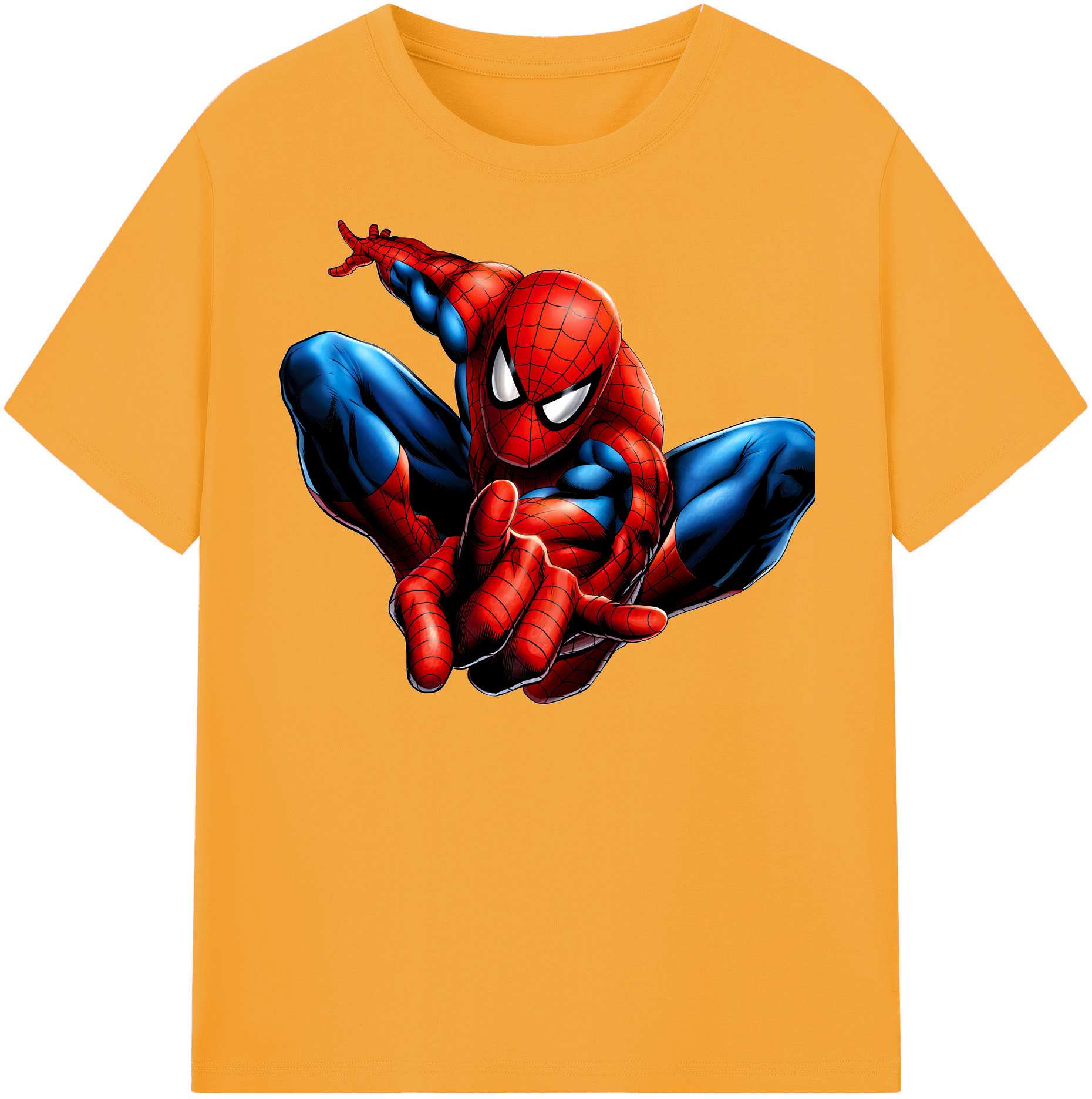 （画像用） Spider Man スパイダーマン レディースカジュアルプリントTシャツ（綿100％）