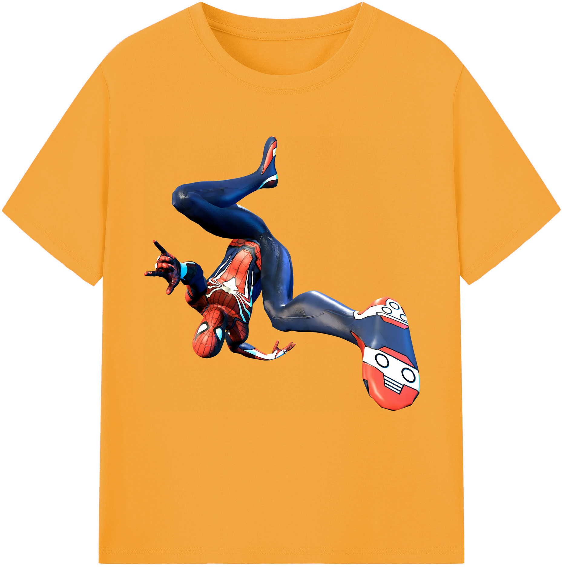 （画像用） Spider Man スパイダーマン レディースカジュアルプリントTシャツ（綿100％）