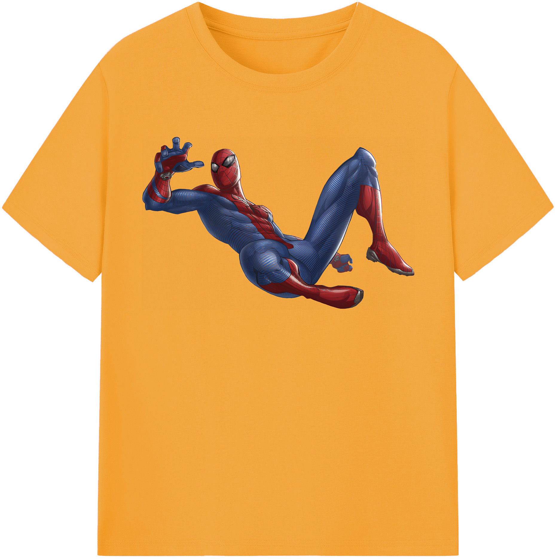 （画像用） Spider Man スパイダーマン レディースカジュアルプリントTシャツ（綿100％）