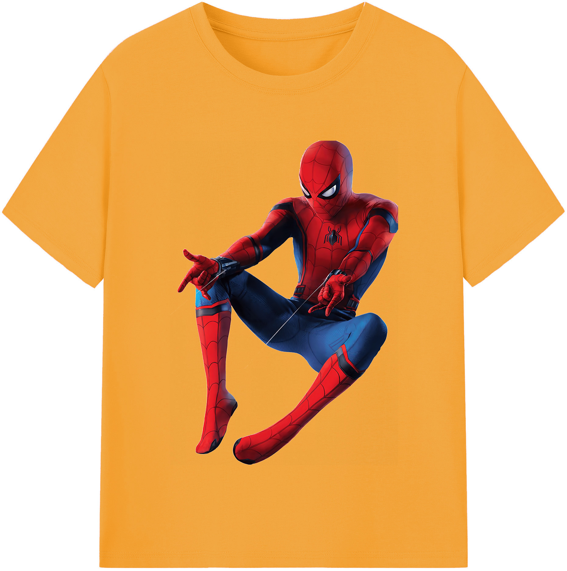 （画像用） Spider Man スパイダーマン レディースカジュアルプリントTシャツ（綿100％）