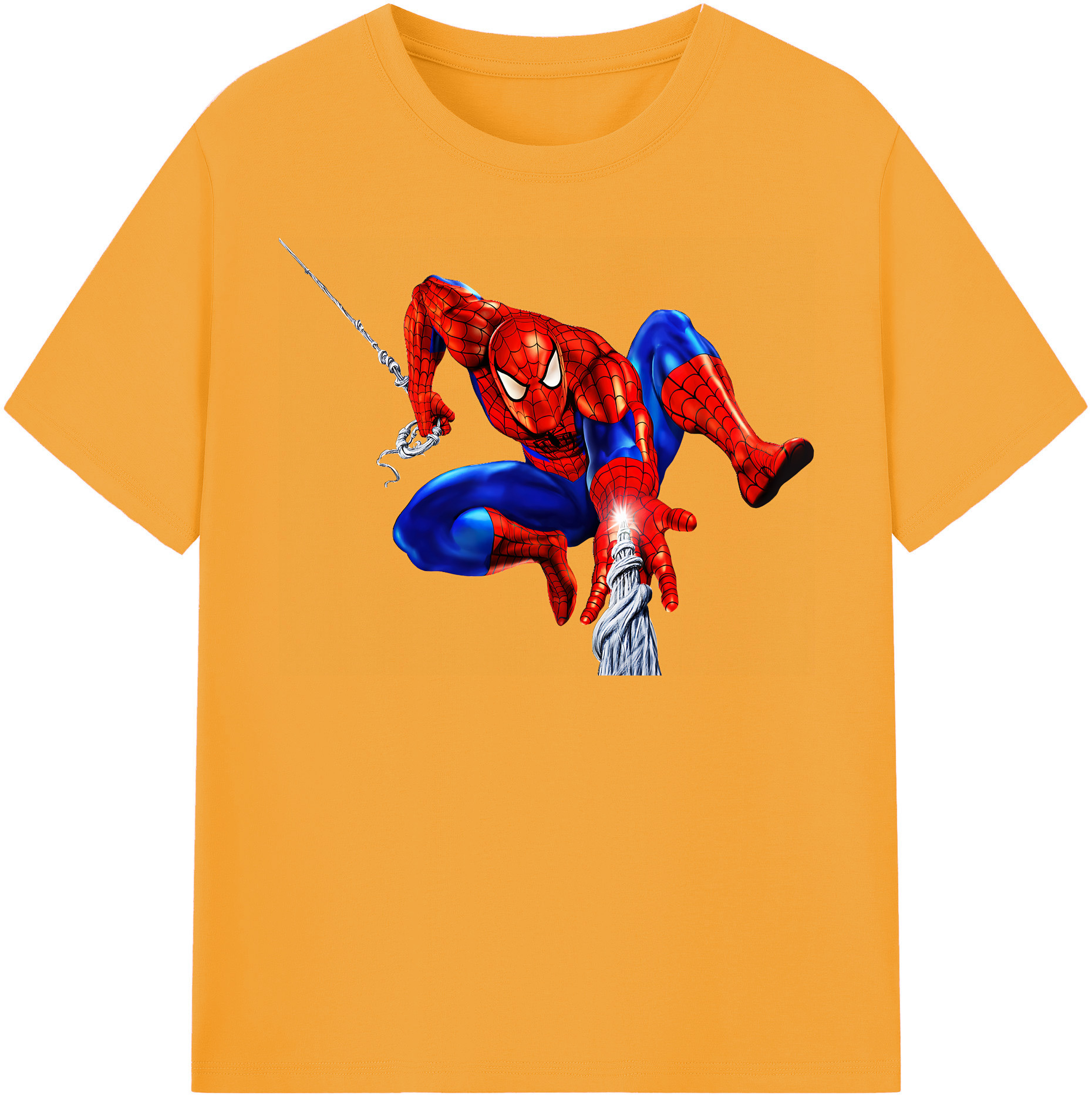 （画像用） Spider Man スパイダーマン レディースカジュアルプリントTシャツ（綿100％）