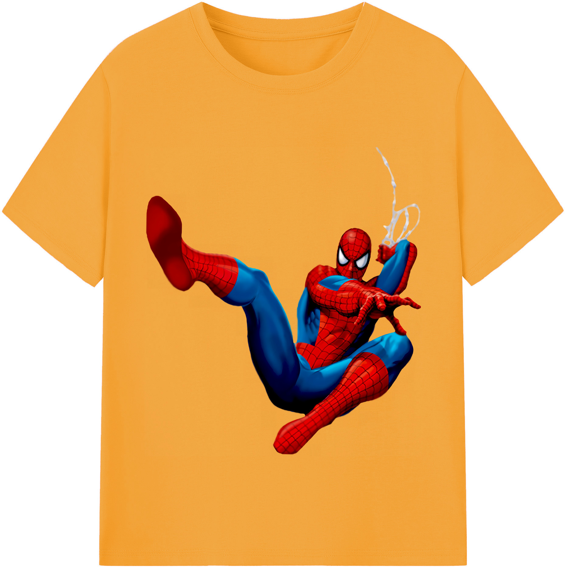 （画像用） Spider Man スパイダーマン レディースカジュアルプリントTシャツ（綿100％）