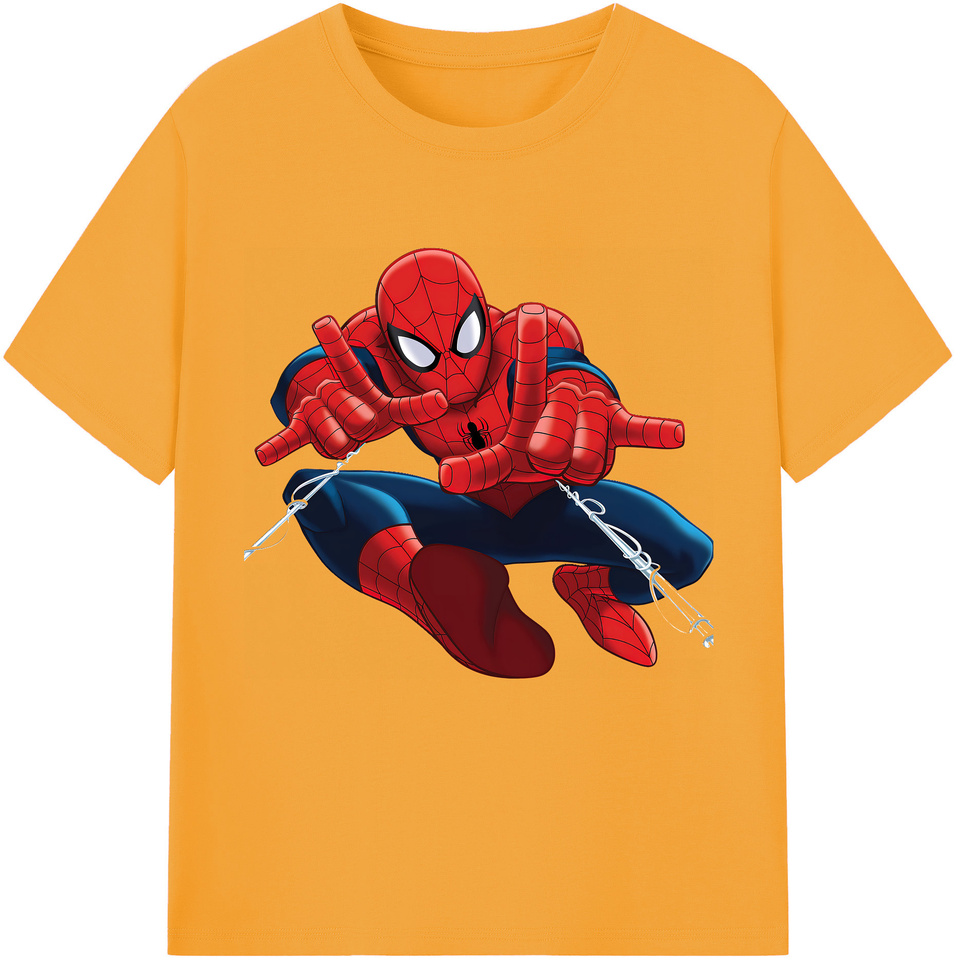 （画像用） Spider Man スパイダーマン レディースカジュアルプリントTシャツ（綿100％）
