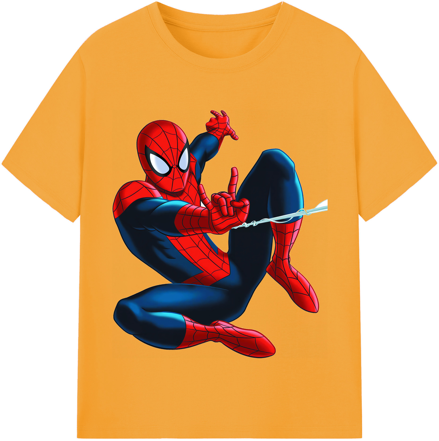 （画像用） Spider Man スパイダーマン レディースカジュアルプリントTシャツ（綿100％）