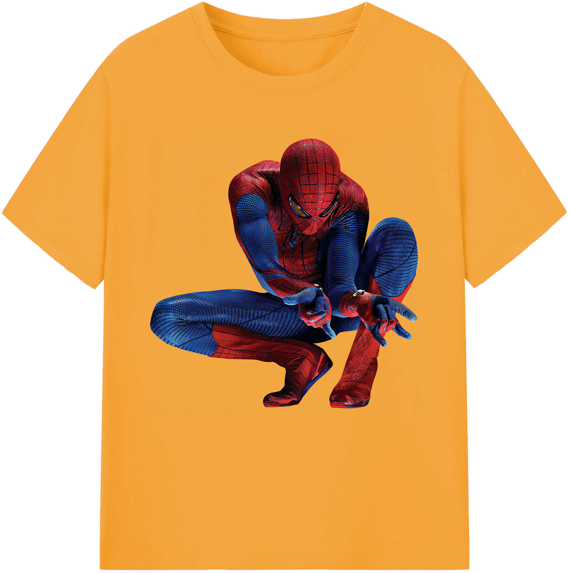 （画像用） Spider Man スパイダーマン レディースカジュアルプリントTシャツ（綿100％）