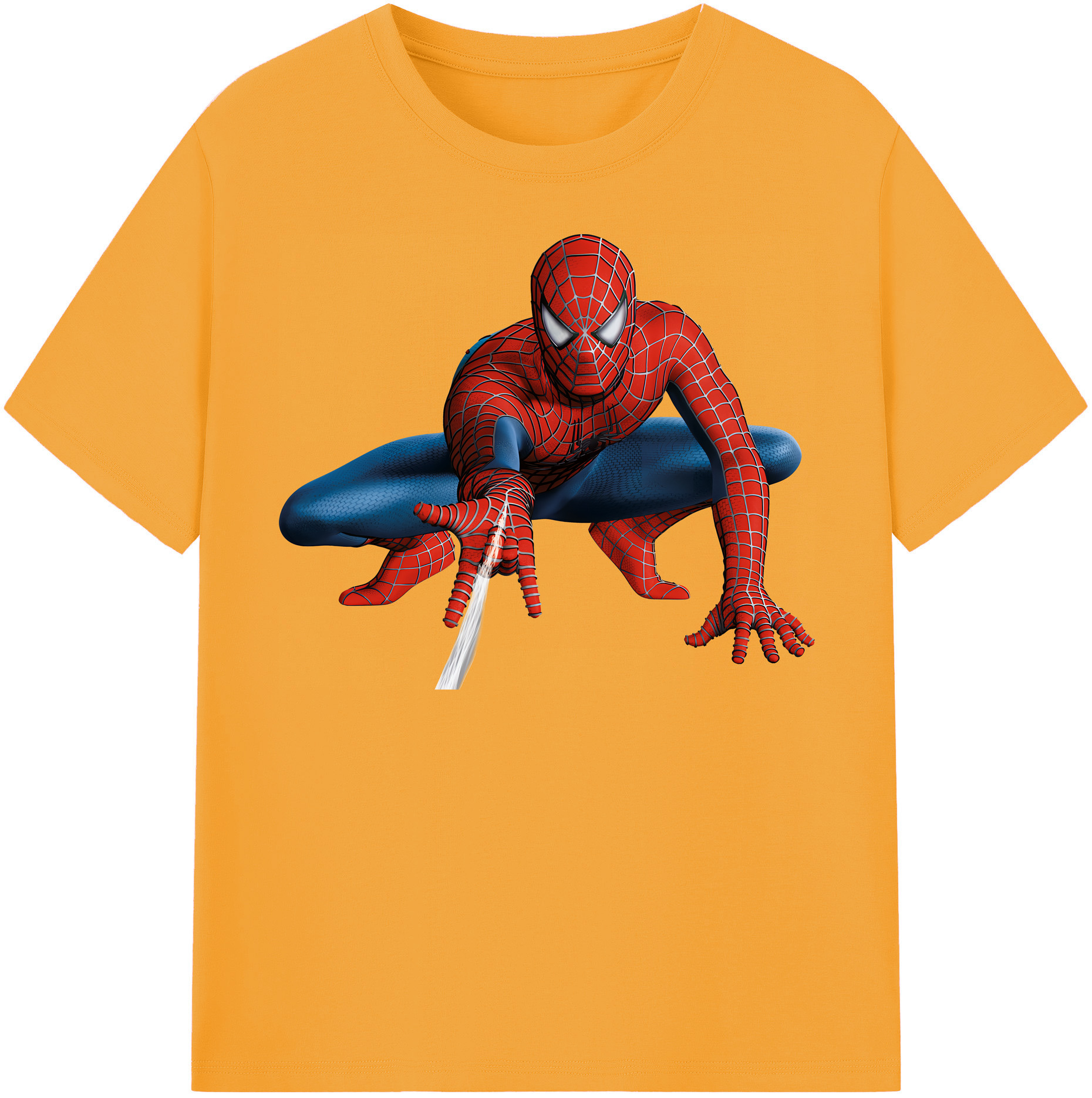 （画像用） Spider Man スパイダーマン レディースカジュアルプリントTシャツ（綿100％）
