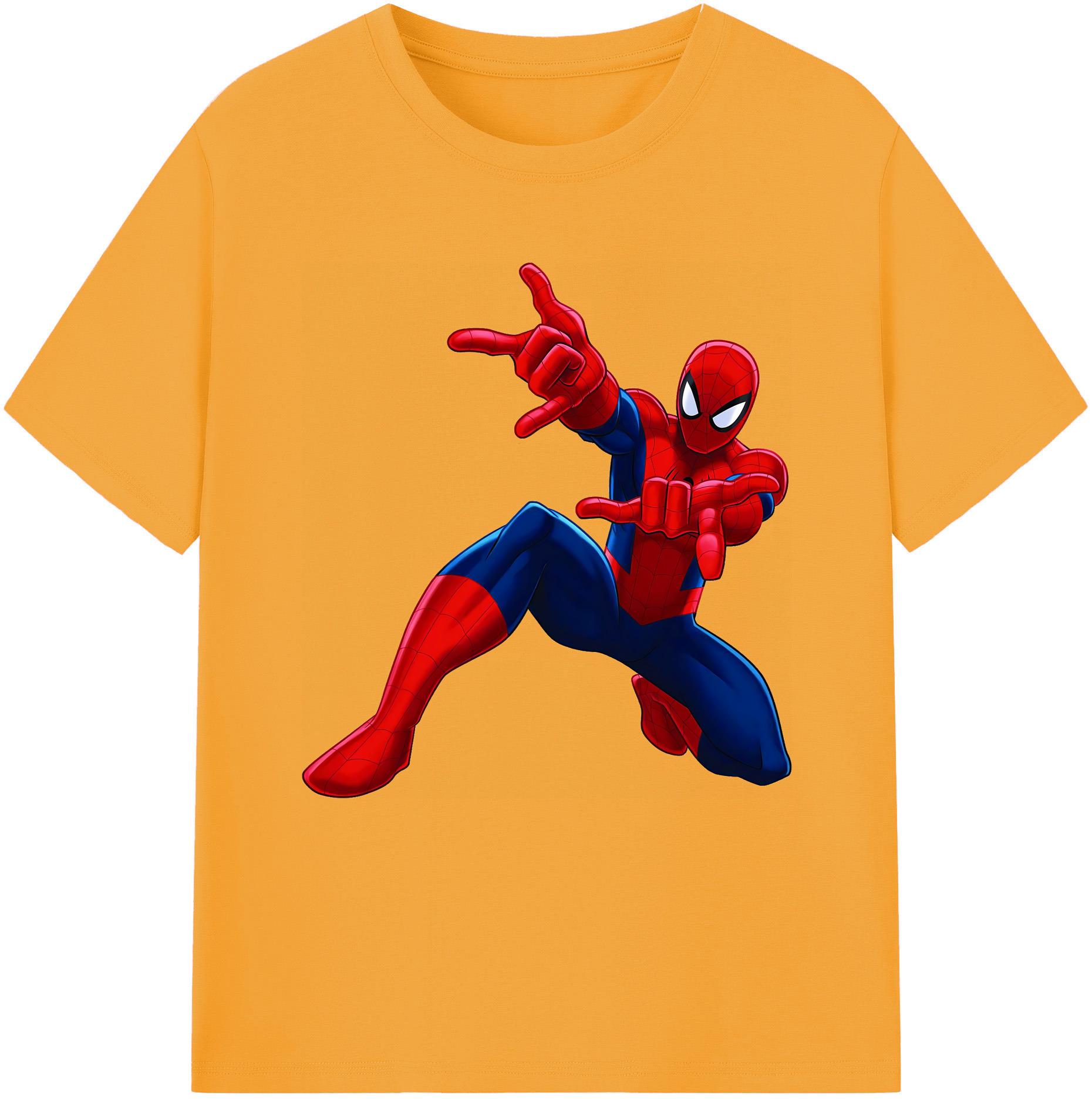 （画像用） Spider Man スパイダーマン レディースカジュアルプリントTシャツ（綿100％）
