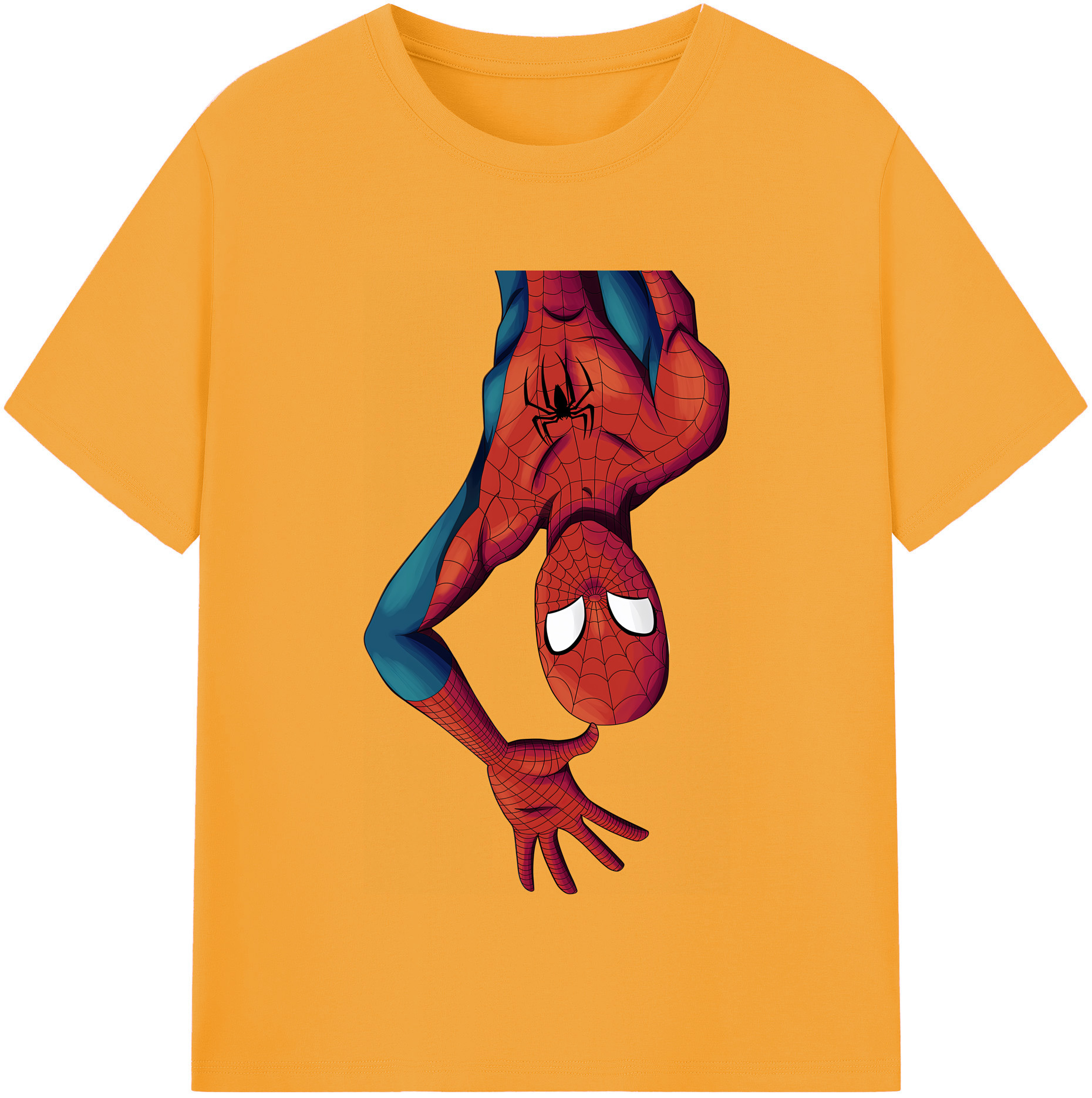 （画像用） Spider Man スパイダーマン レディースカジュアルプリントTシャツ（綿100％）