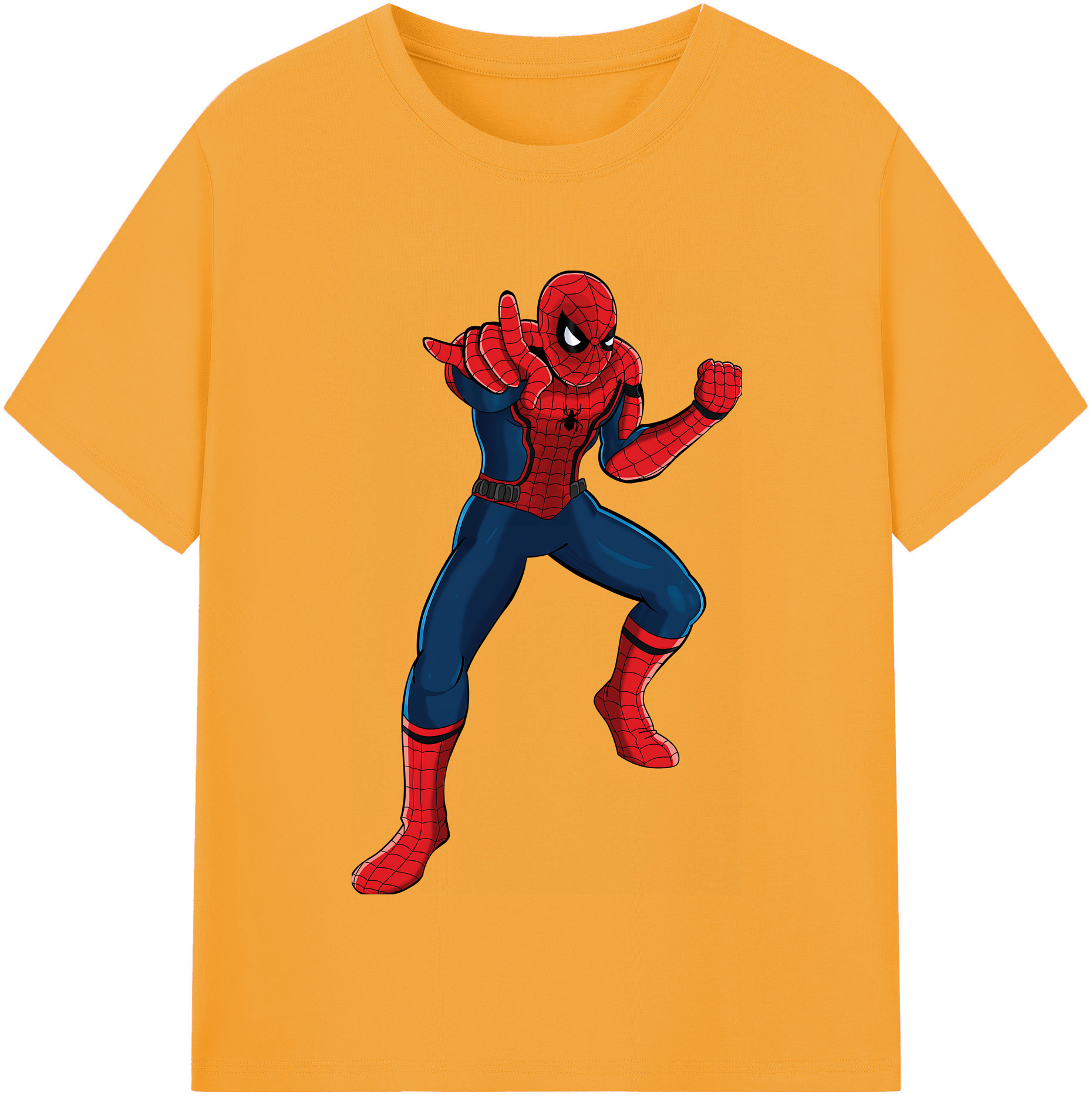 （画像用） Spider Man スパイダーマン レディースカジュアルプリントTシャツ（綿100％）