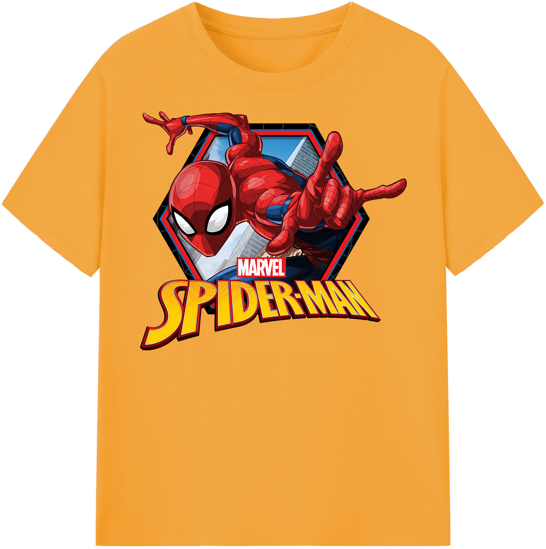 （画像用） Spider Man スパイダーマン レディースカジュアルプリントTシャツ（綿100％）