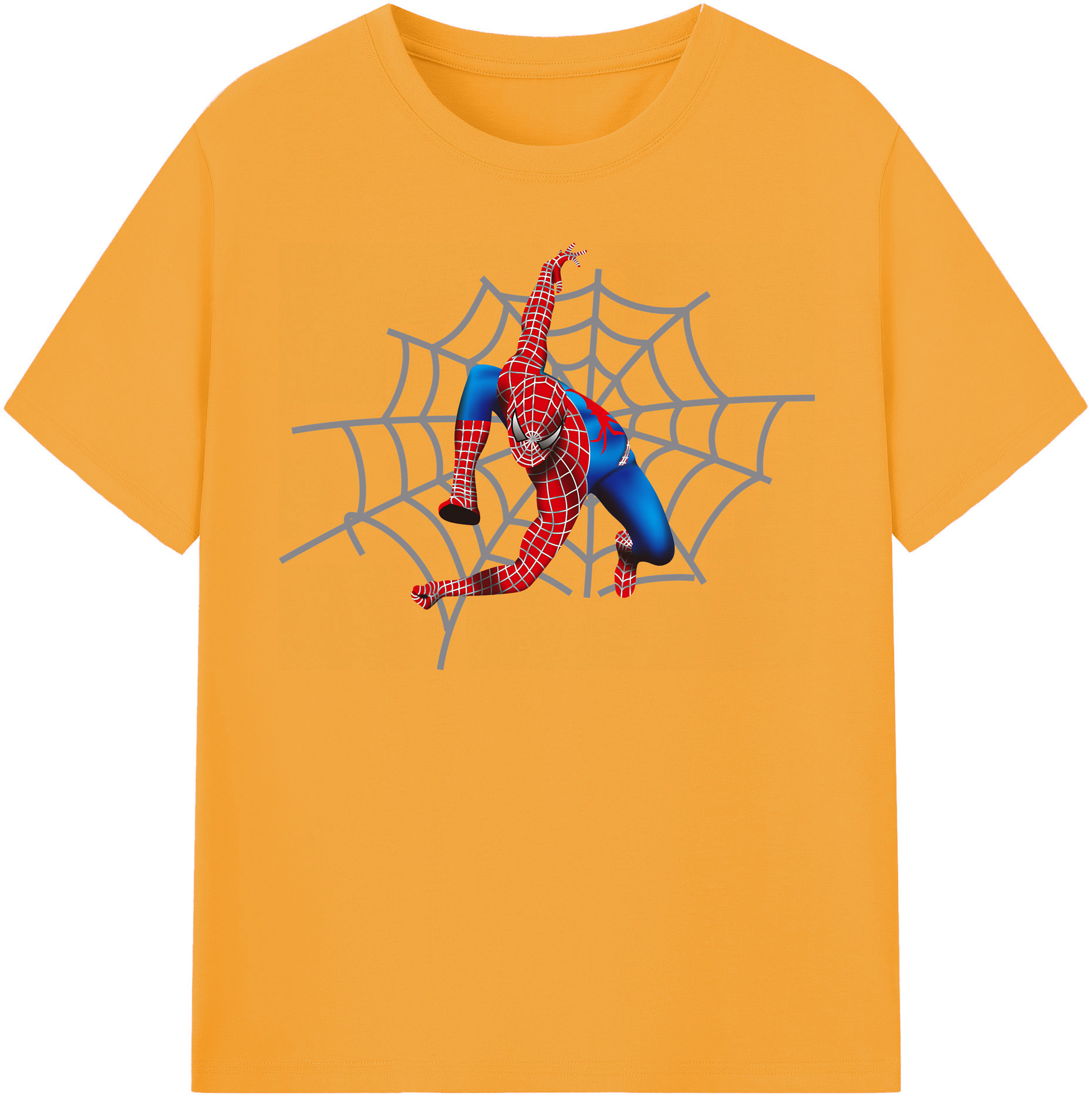（画像用） Spider Man スパイダーマン レディースカジュアルプリントTシャツ（綿100％）