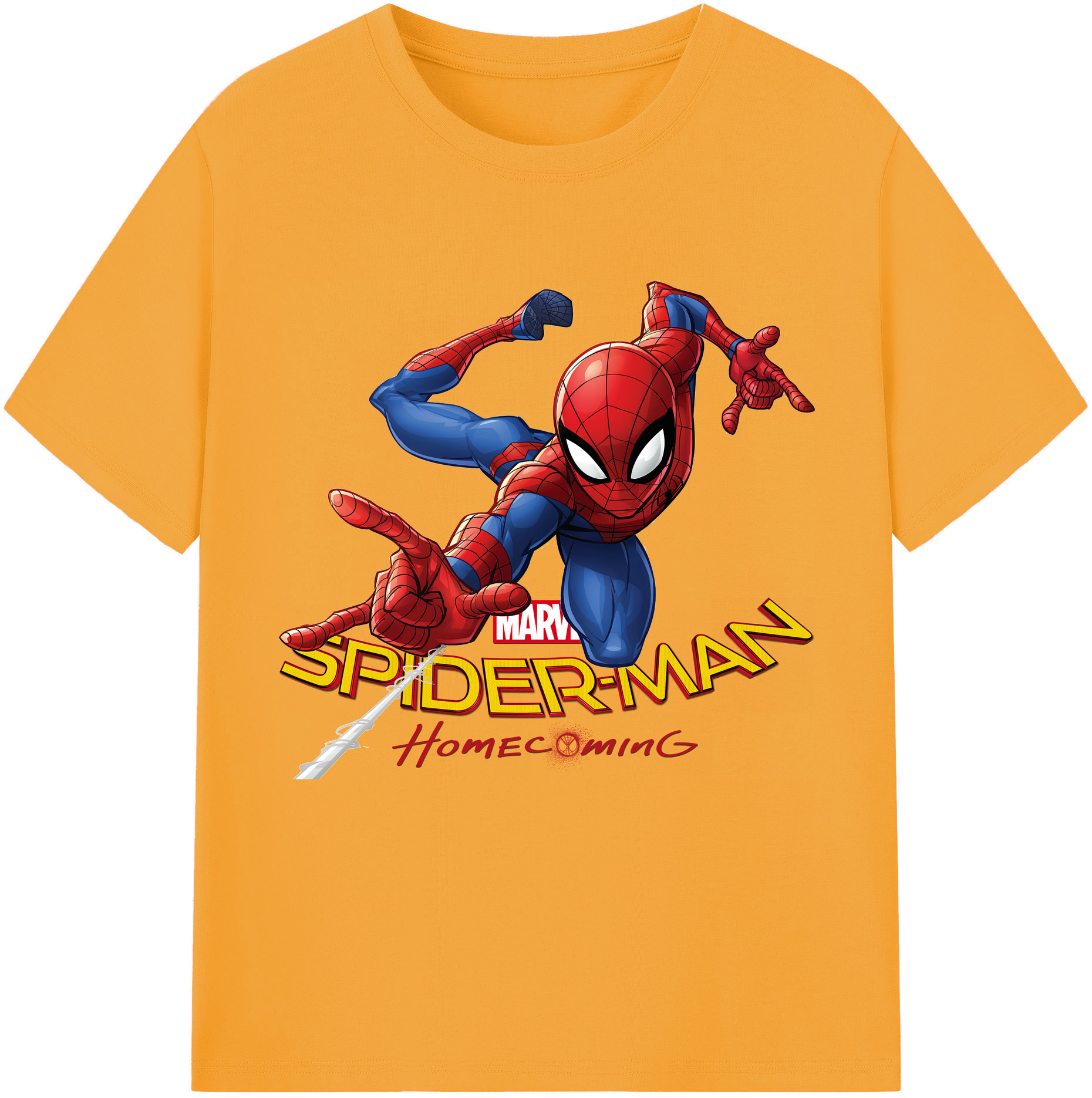 Spider Man スパイダーマン レディースカジュアルプリントTシャツ（綿100％）