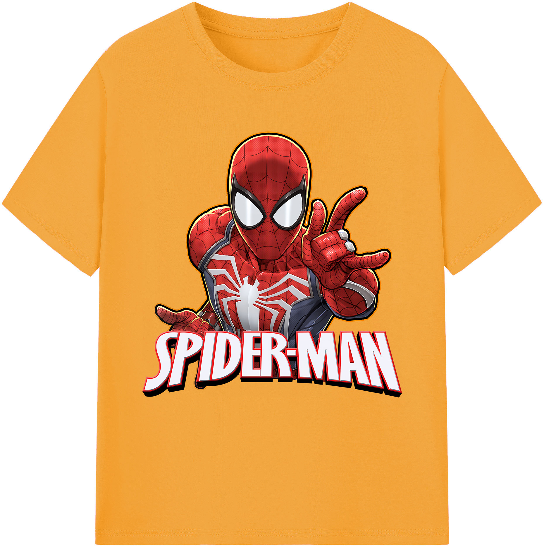 （画像用） Spider Man スパイダーマン レディースカジュアルプリントTシャツ（綿100％）