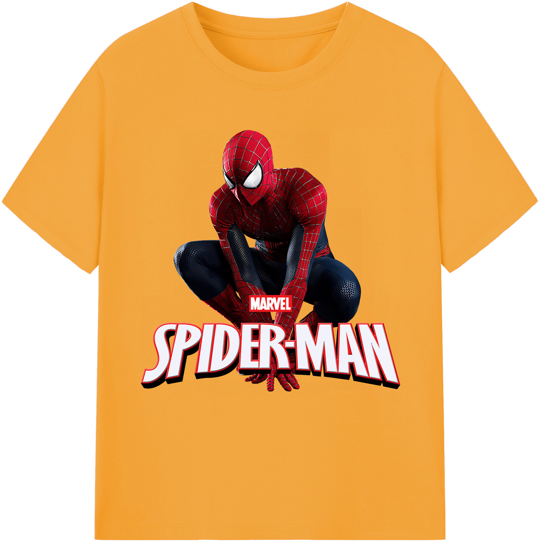 （画像用） Spider Man スパイダーマン レディースカジュアルプリントTシャツ（綿100％）