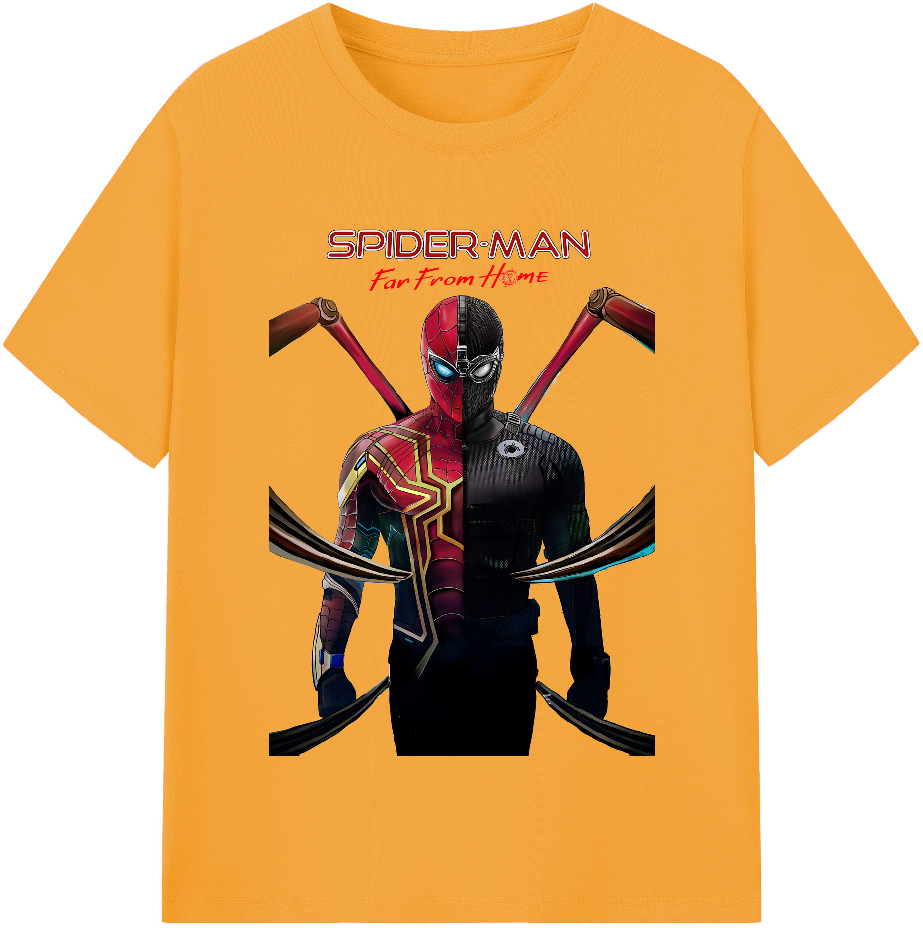（画像用） Spider Man スパイダーマン レディースカジュアルプリントTシャツ（綿100％）