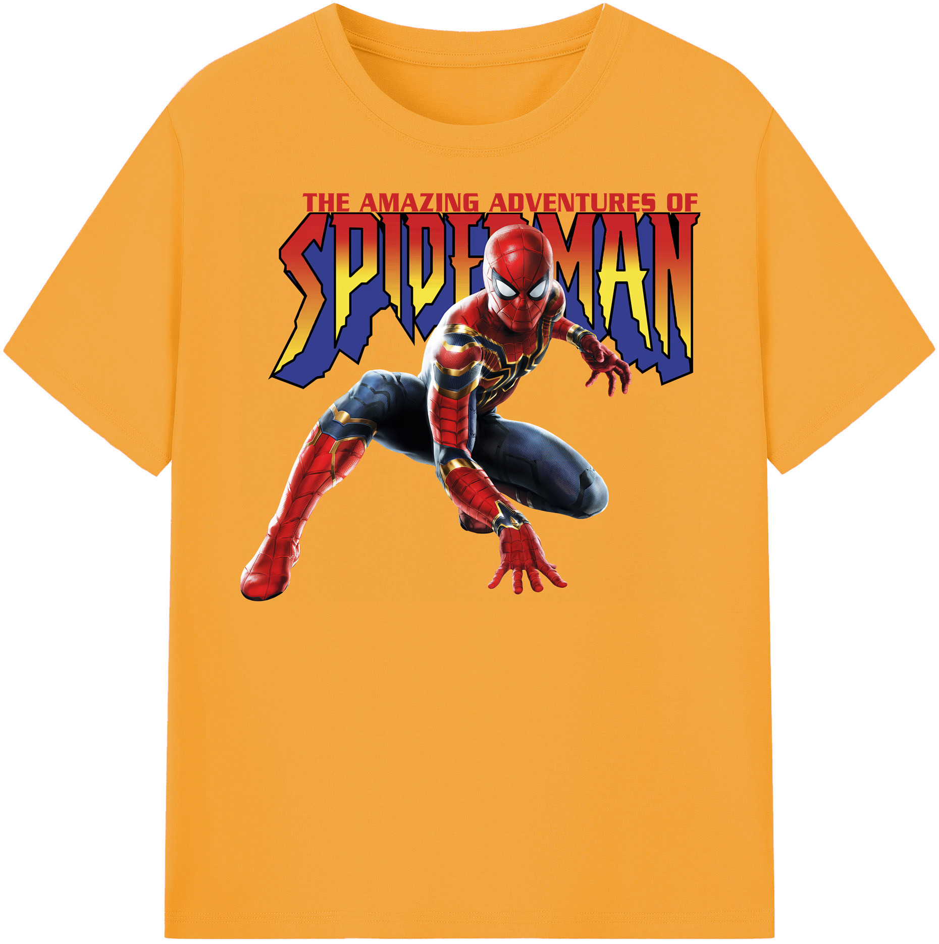 （画像用） Spider Man スパイダーマン レディースカジュアルプリントTシャツ（綿100％）