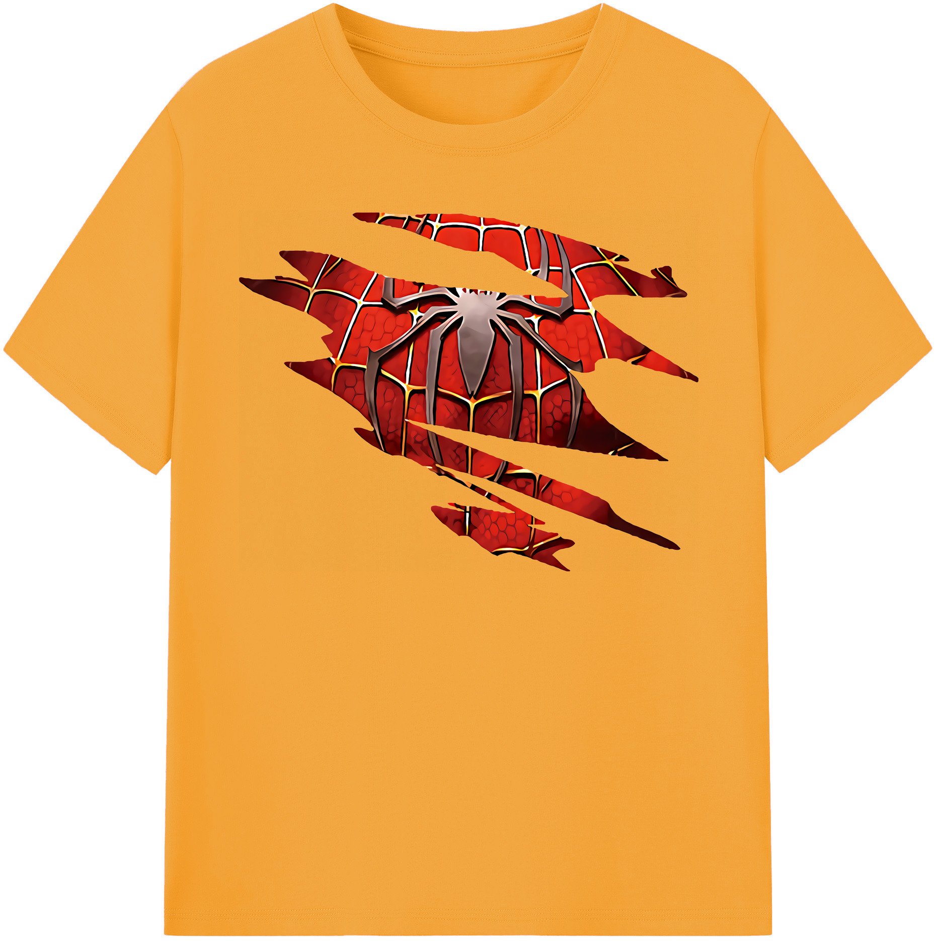 （画像用） Spider Man スパイダーマン レディースカジュアルプリントTシャツ（綿100％）