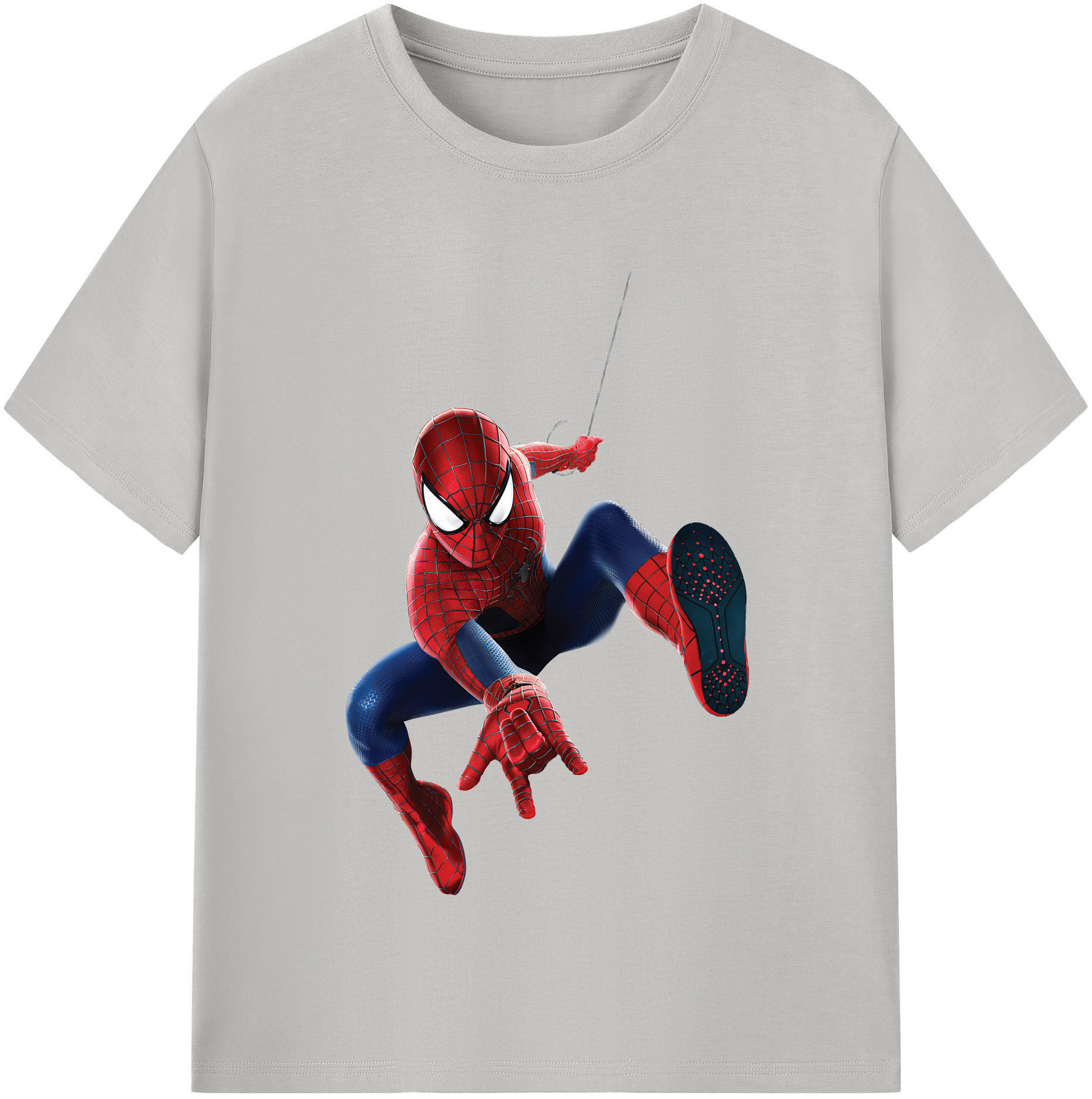 （画像用） Spider Man スパイダーマン レディースカジュアルプリントTシャツ（綿100％）