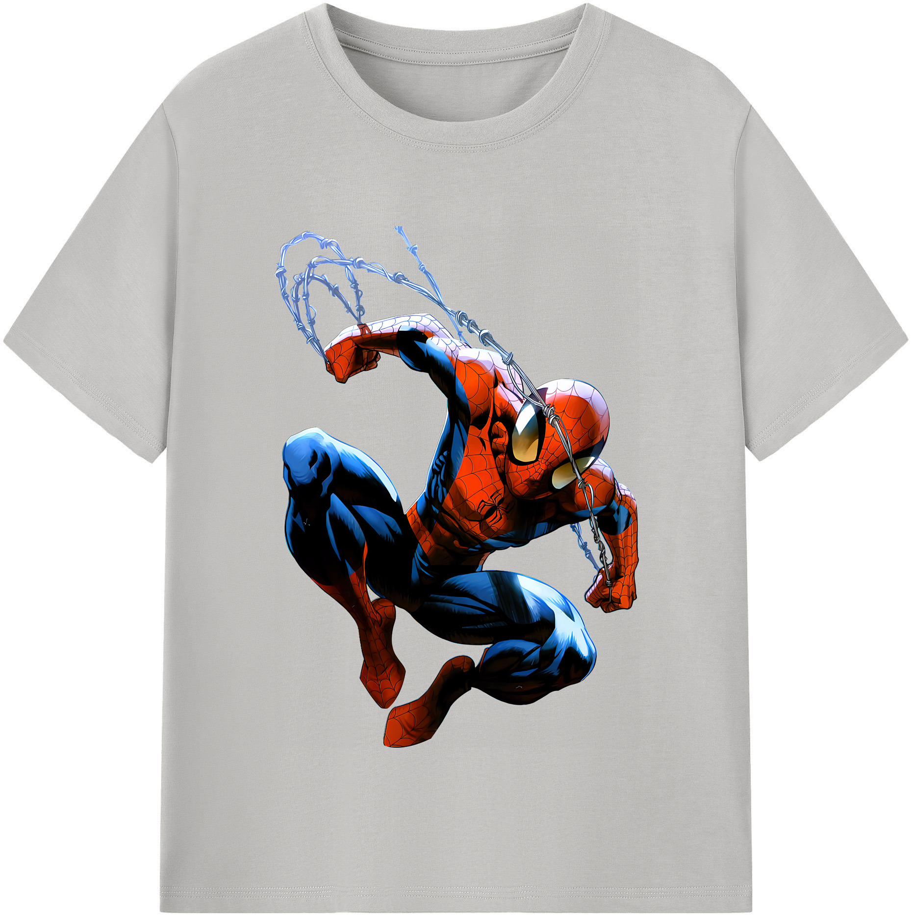 （画像用） Spider Man スパイダーマン レディースカジュアルプリントTシャツ（綿100％）