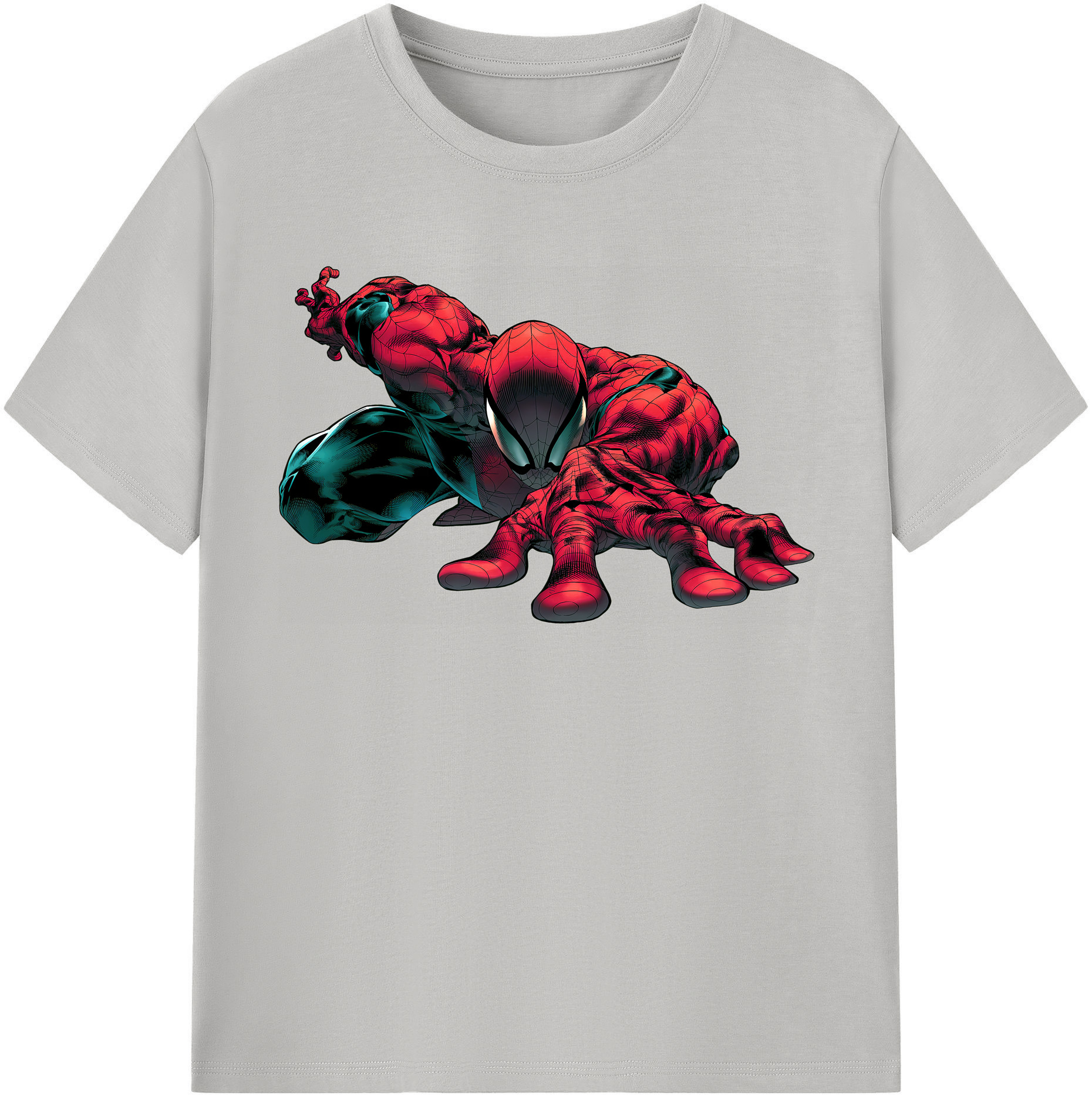 （画像用） Spider Man スパイダーマン レディースカジュアルプリントTシャツ（綿100％）
