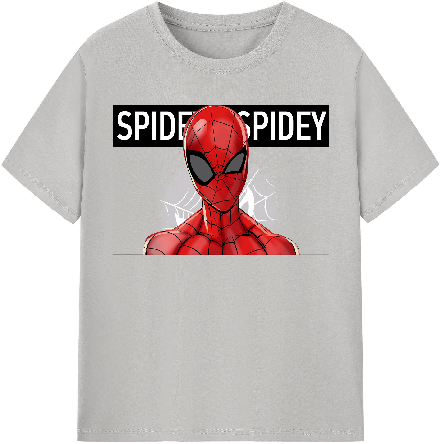 （画像用） Spider Man スパイダーマン レディースカジュアルプリントTシャツ（綿100％）