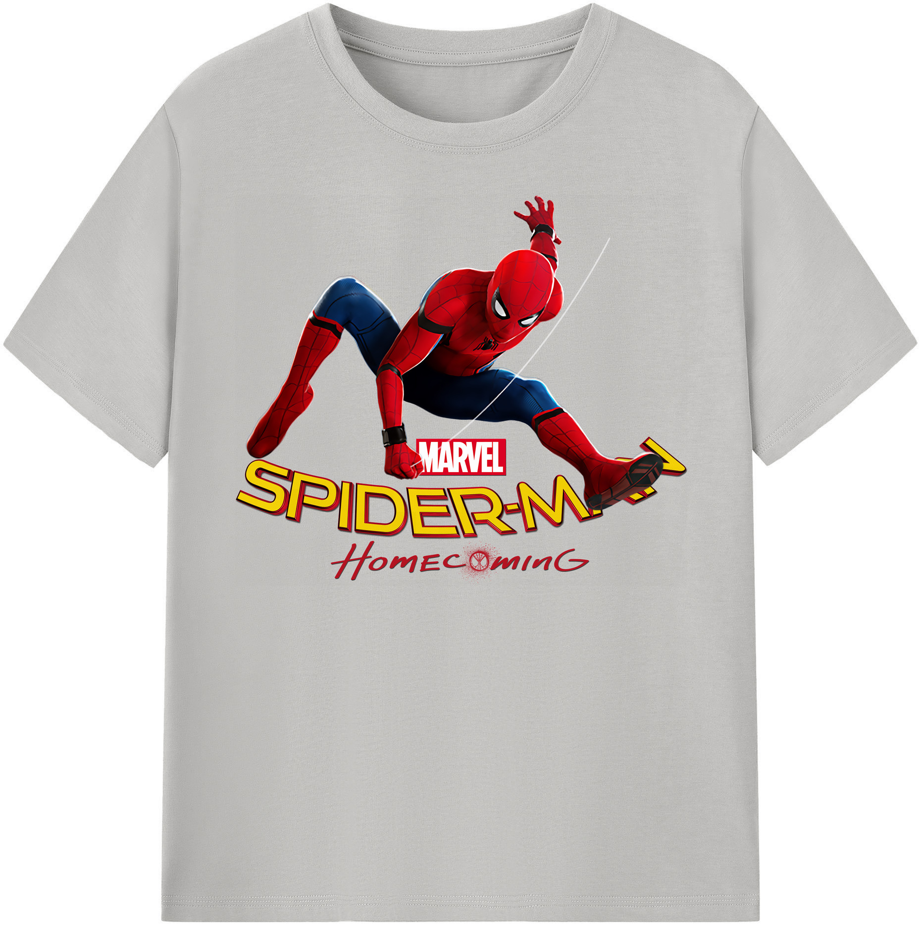Spider Man スパイダーマン レディースカジュアルプリントTシャツ（綿100％）