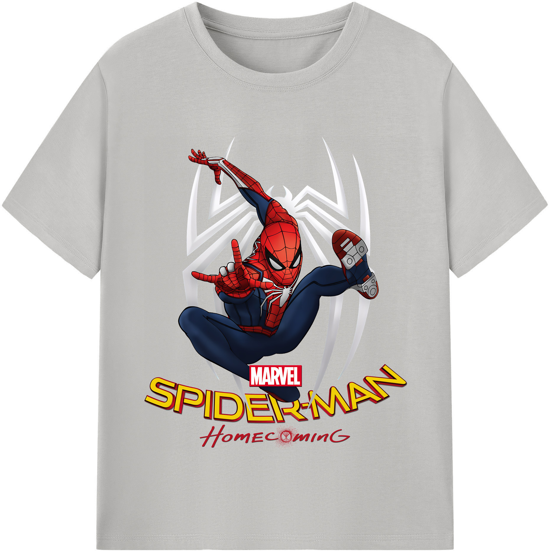 （画像用） Spider Man スパイダーマン レディースカジュアルプリントTシャツ（綿100％）